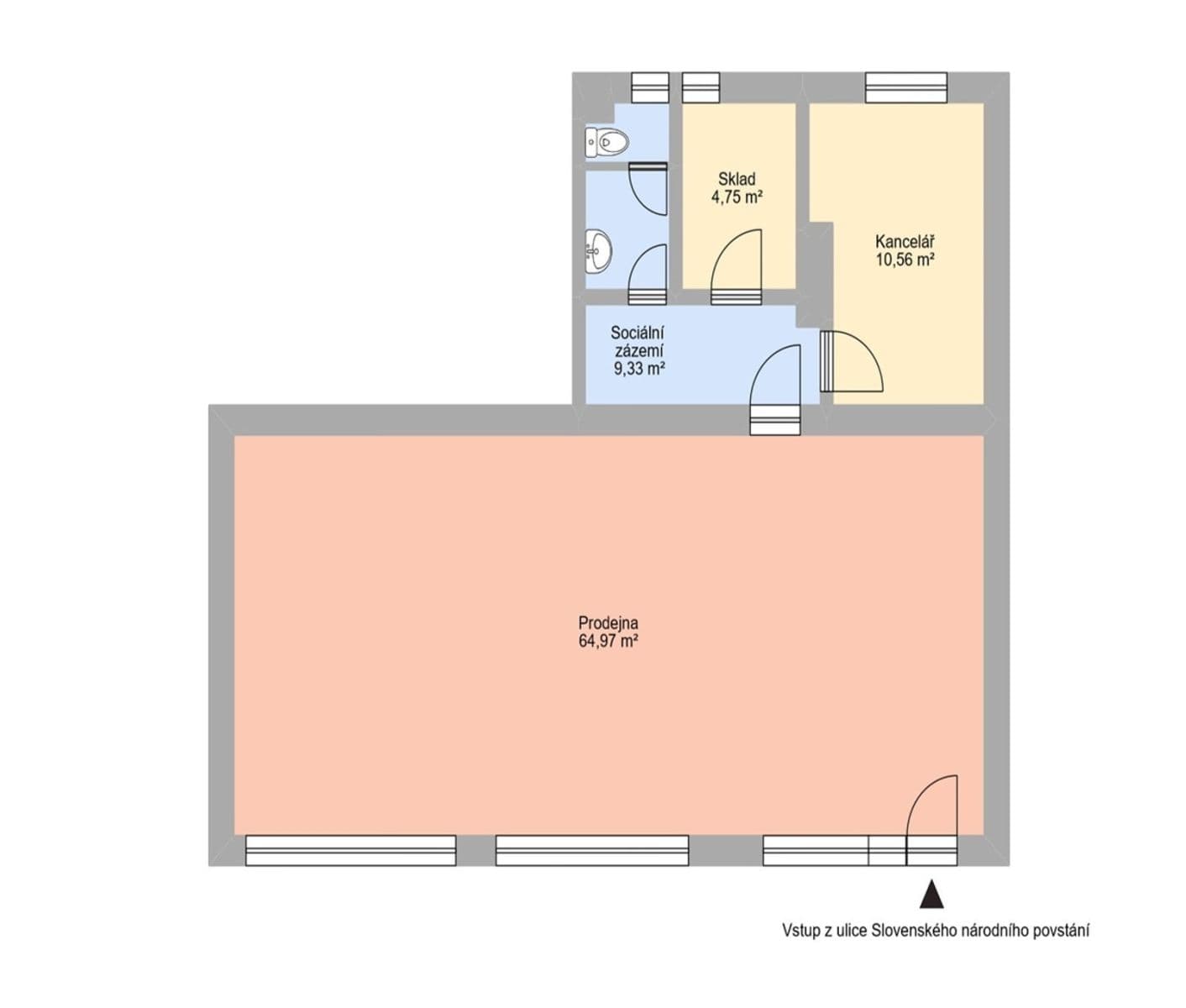 Prenájom nebytového priestoru 89 m², Slovenského národního povstání, Havířov, Moravskoslezský kraj Prenájom nebytového priestoru 89 m², Slovenského národního povstání, Havířov, Moravskoslezský kraj