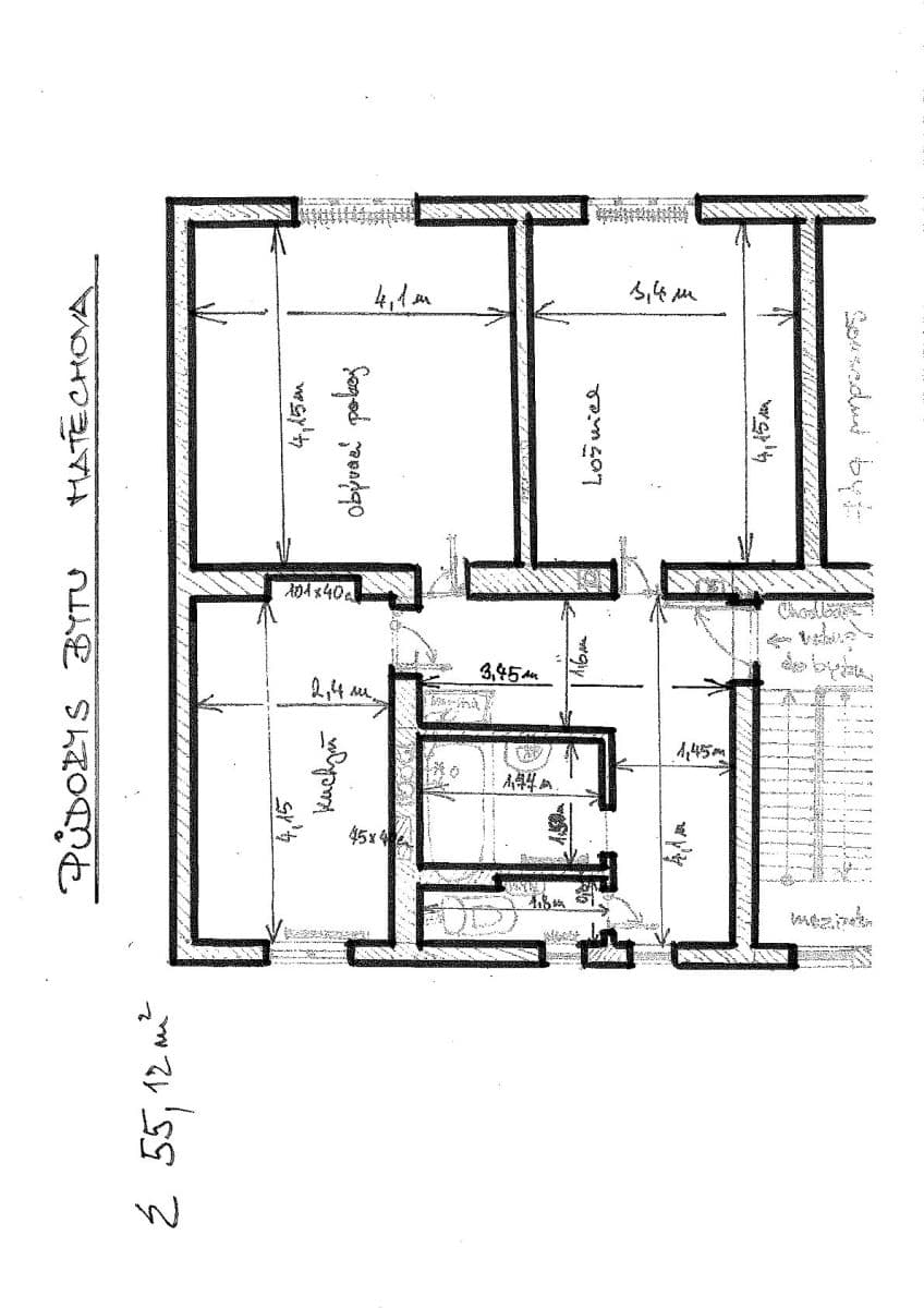 Prenájom bytu 2-izbový 55 m², Matěchova, Praha, Praha Prenájom bytu 2-izbový 55 m², Matěchova, Praha, Praha