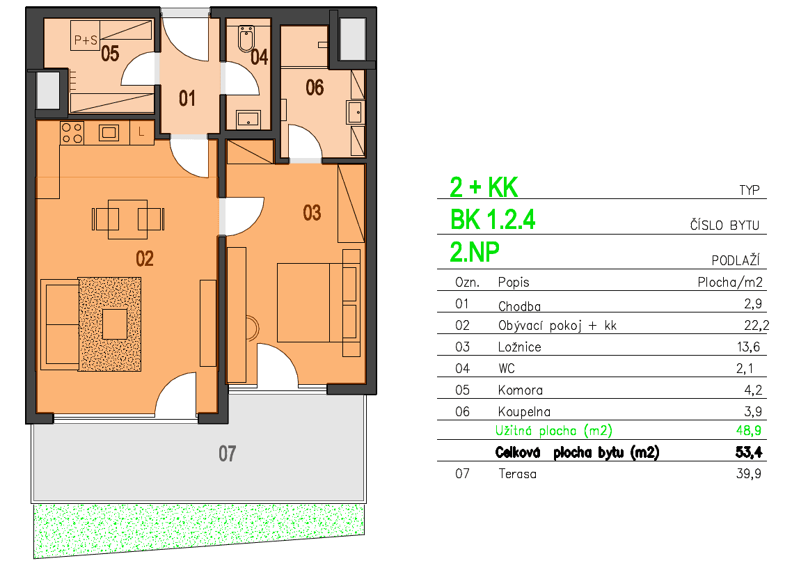 Prenájom bytu 2-izbový 53 m², U Plynárny, Praha, Praha Prenájom bytu 2-izbový 53 m², U Plynárny, Praha, Praha