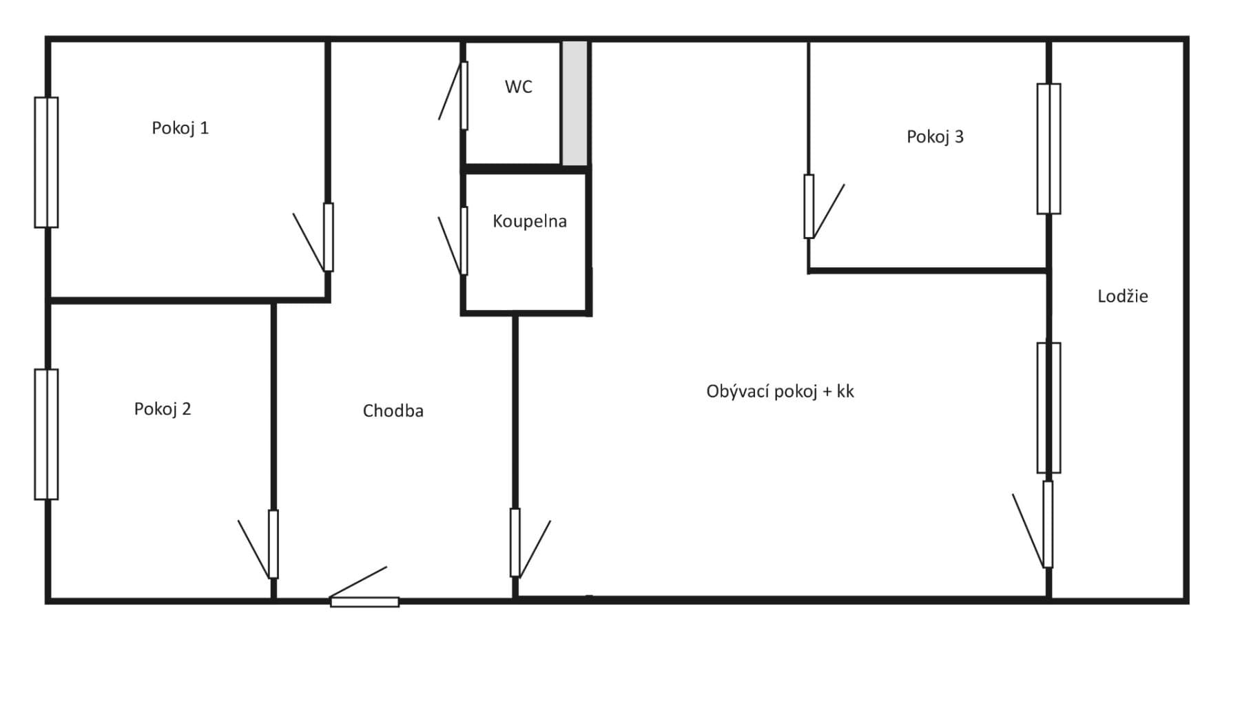 Predaj bytu 4-izbový 76 m², Střelničná, Praha, Praha Predaj bytu 4-izbový 76 m², Střelničná, Praha, Praha