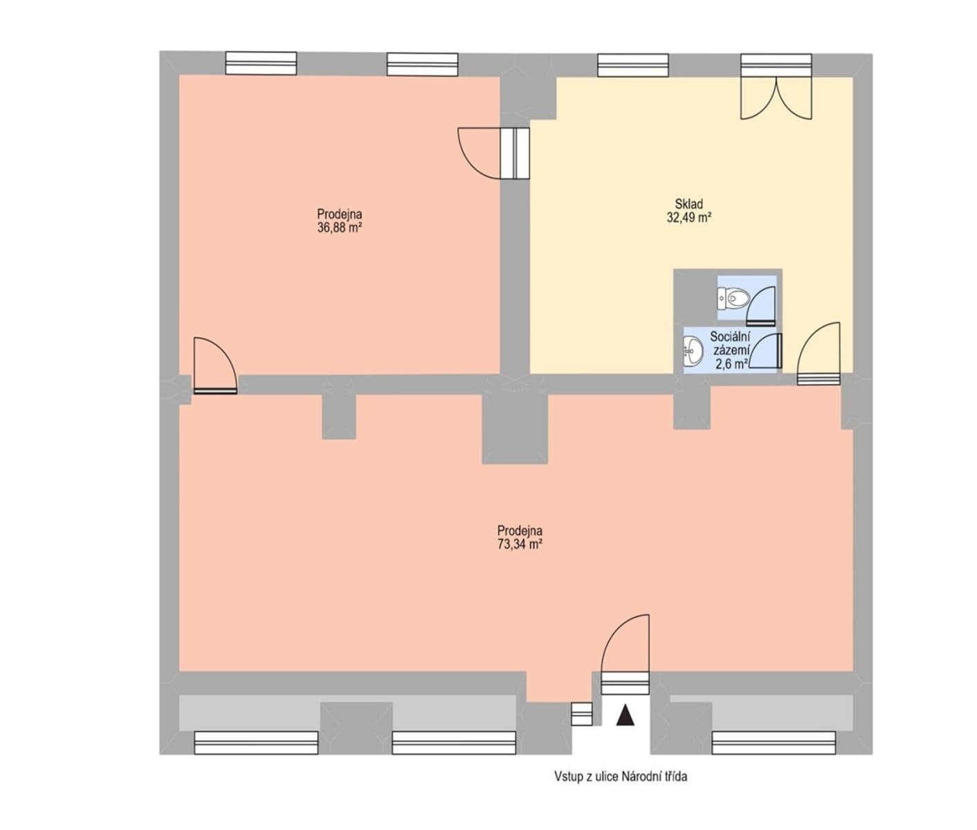 Prenájom nebytového priestoru 145 m², Národní třída, Havířov, Moravskoslezský kraj Prenájom nebytového priestoru 145 m², Národní třída, Havířov, Moravskoslezský kraj