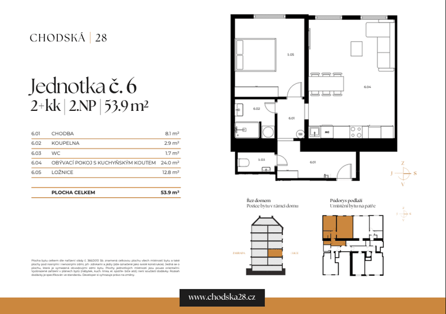 Predaj bytu 2-izbový 54 m², Chodská, Praha, Praha Predaj bytu 2-izbový 54 m², Chodská, Praha, Praha