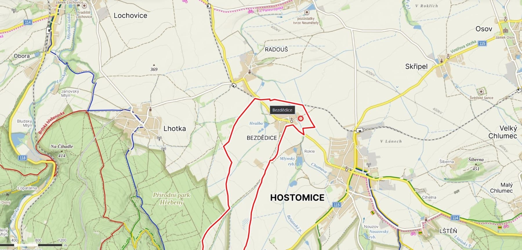 Predaj pozemku 1.582 m², Hostomice, Středočeský kraj Predaj pozemku 1.582 m², Hostomice, Středočeský kraj