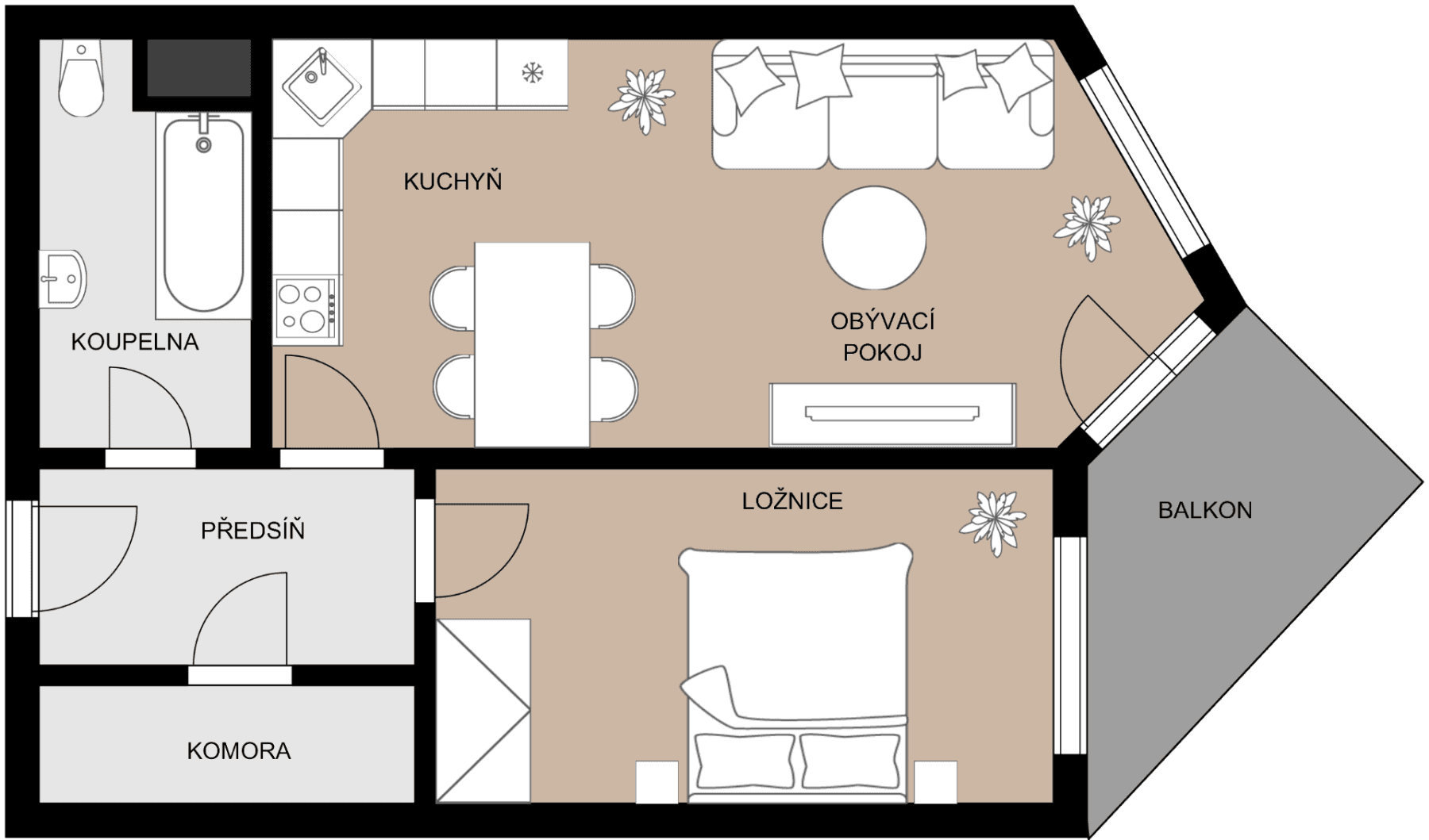 Predaj bytu 2-izbový 52 m², Ondrákové, Praha, Praha Predaj bytu 2-izbový 52 m², Ondrákové, Praha, Praha