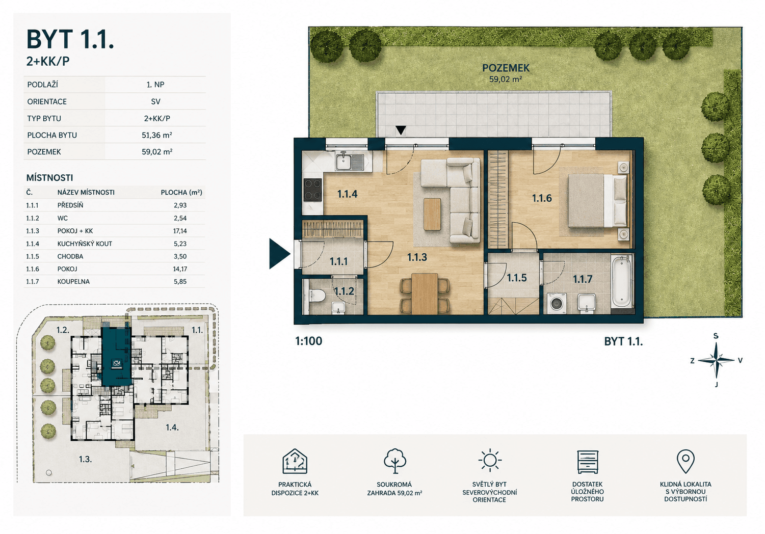 Predaj bytu 2-izbový 52 m², Ulčova, Praha, Praha Predaj bytu 2-izbový 52 m², Ulčova, Praha, Praha