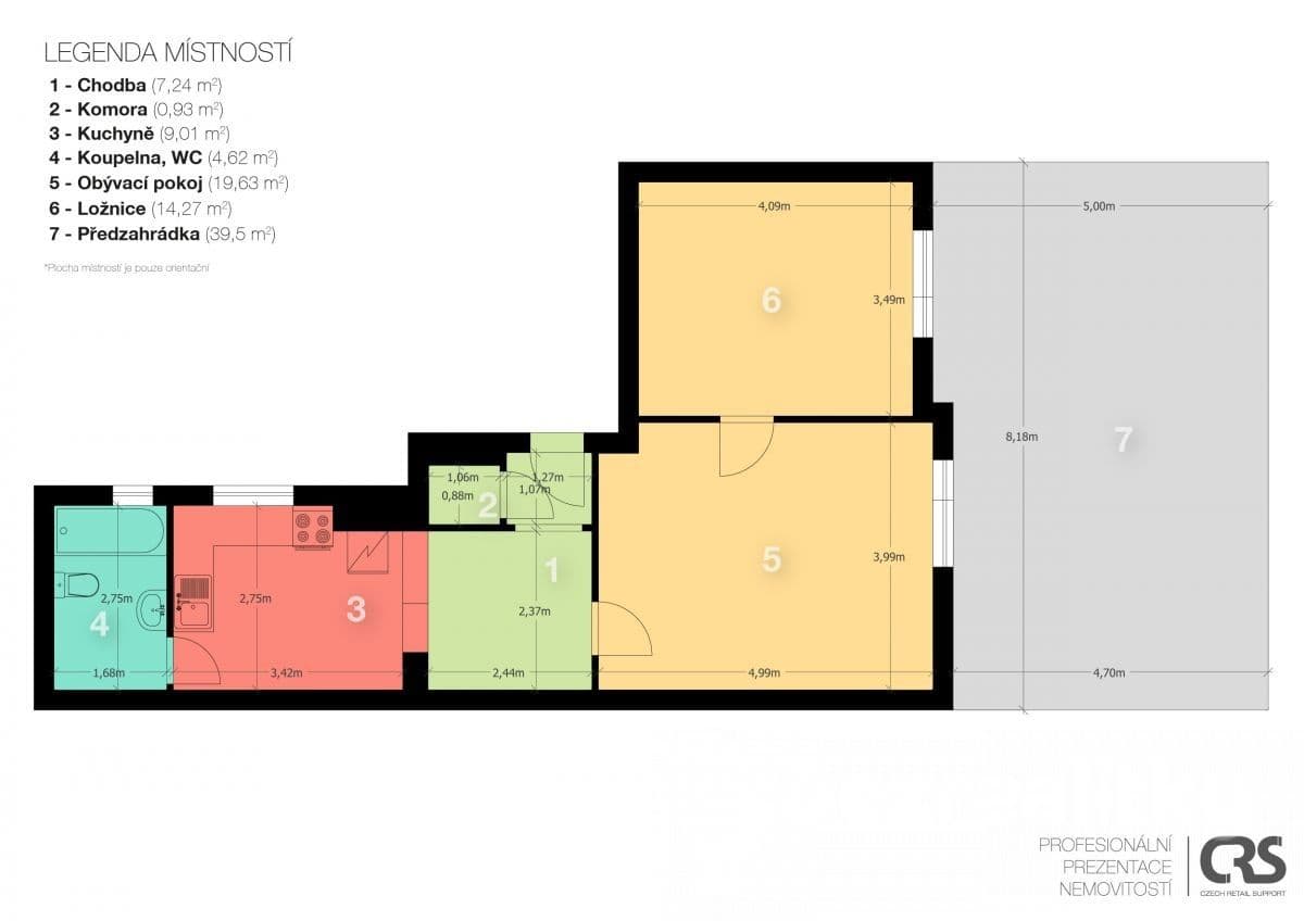 Prenájom bytu 2-izbový 55 m², Olešnická, Praha, Praha Prenájom bytu 2-izbový 55 m², Olešnická, Praha, Praha