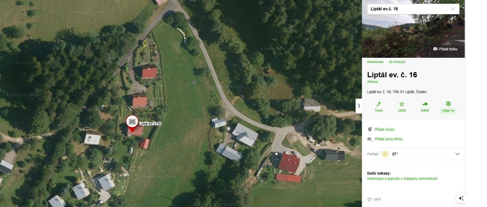 Predaj rekreačného objektu 120 m², pozemek 1.159 m², Liptál, Zlínský kraj Predaj rekreačného objektu 120 m², pozemek 1.159 m², Liptál, Zlínský kraj