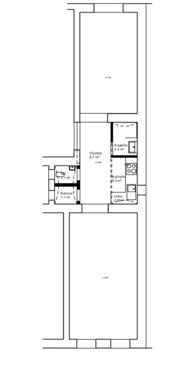 Prenájom bytu 2-izbový 51 m², Seifertova, Praha, Praha Prenájom bytu 2-izbový 51 m², Seifertova, Praha, Praha