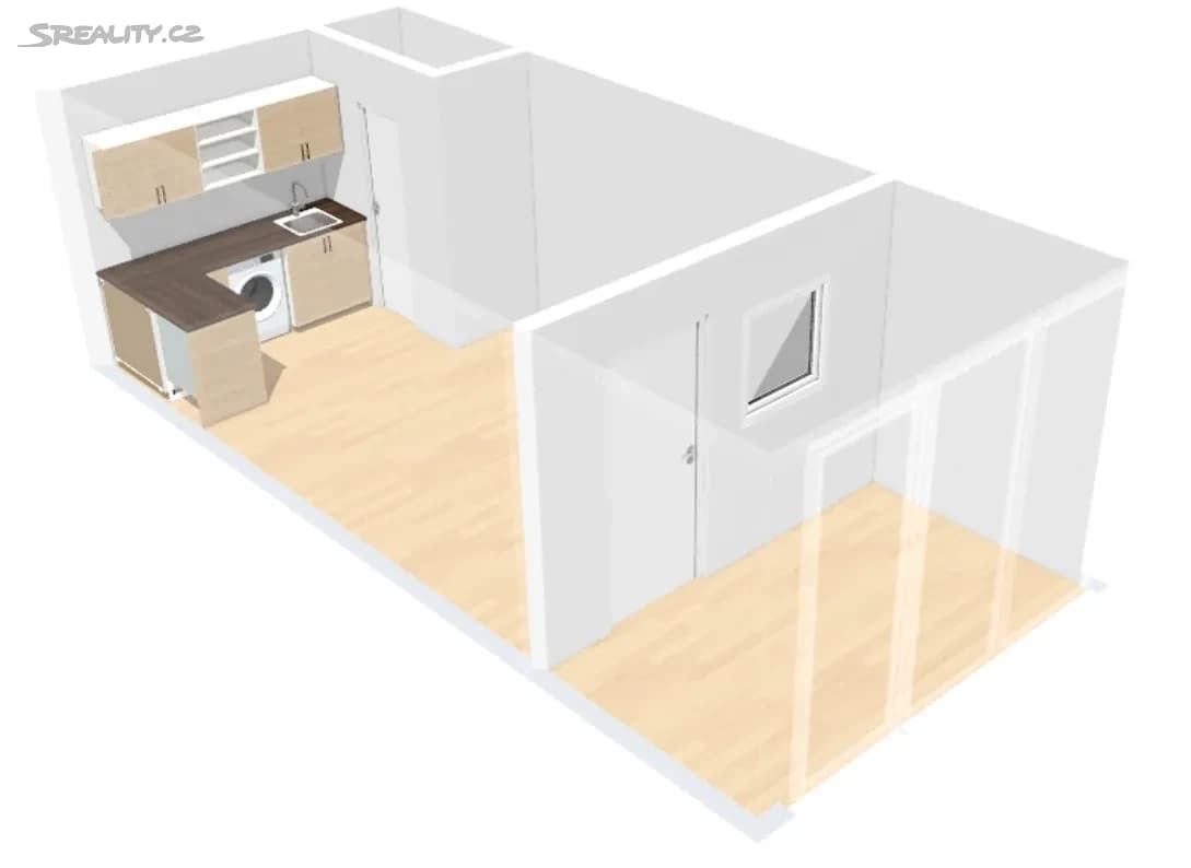 Prenájom bytu 1-izbový 25 m², Heranova, Praha, Praha Prenájom bytu 1-izbový 25 m², Heranova, Praha, Praha