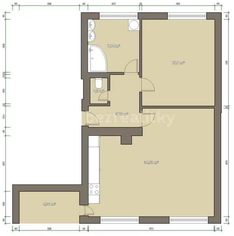 Predaj bytu 2-izbový 73 m², Voříškova, Brno, Jihomoravský kraj Predaj bytu 2-izbový 73 m², Voříškova, Brno, Jihomoravský kraj