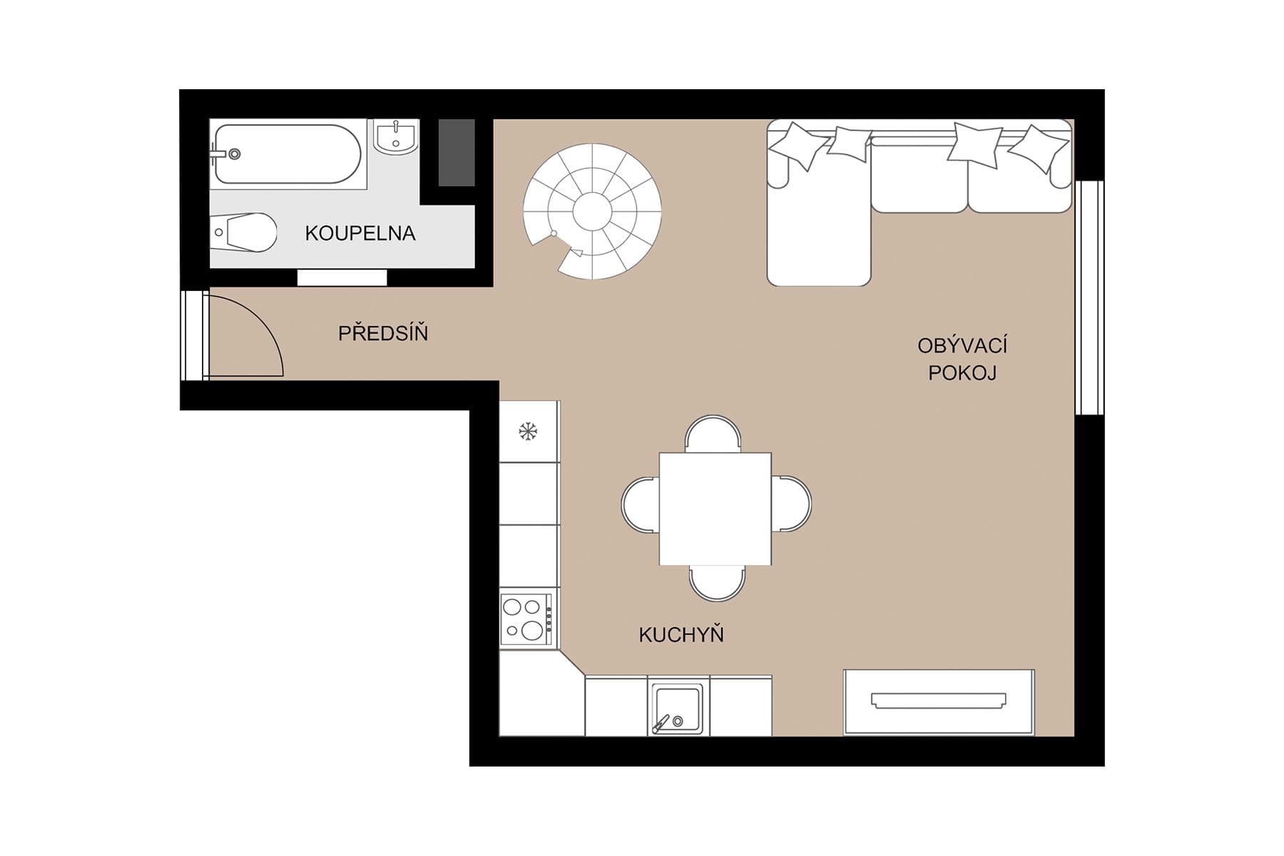 Predaj bytu 2-izbový 54 m², Radhošťská, Praha, Praha Predaj bytu 2-izbový 54 m², Radhošťská, Praha, Praha