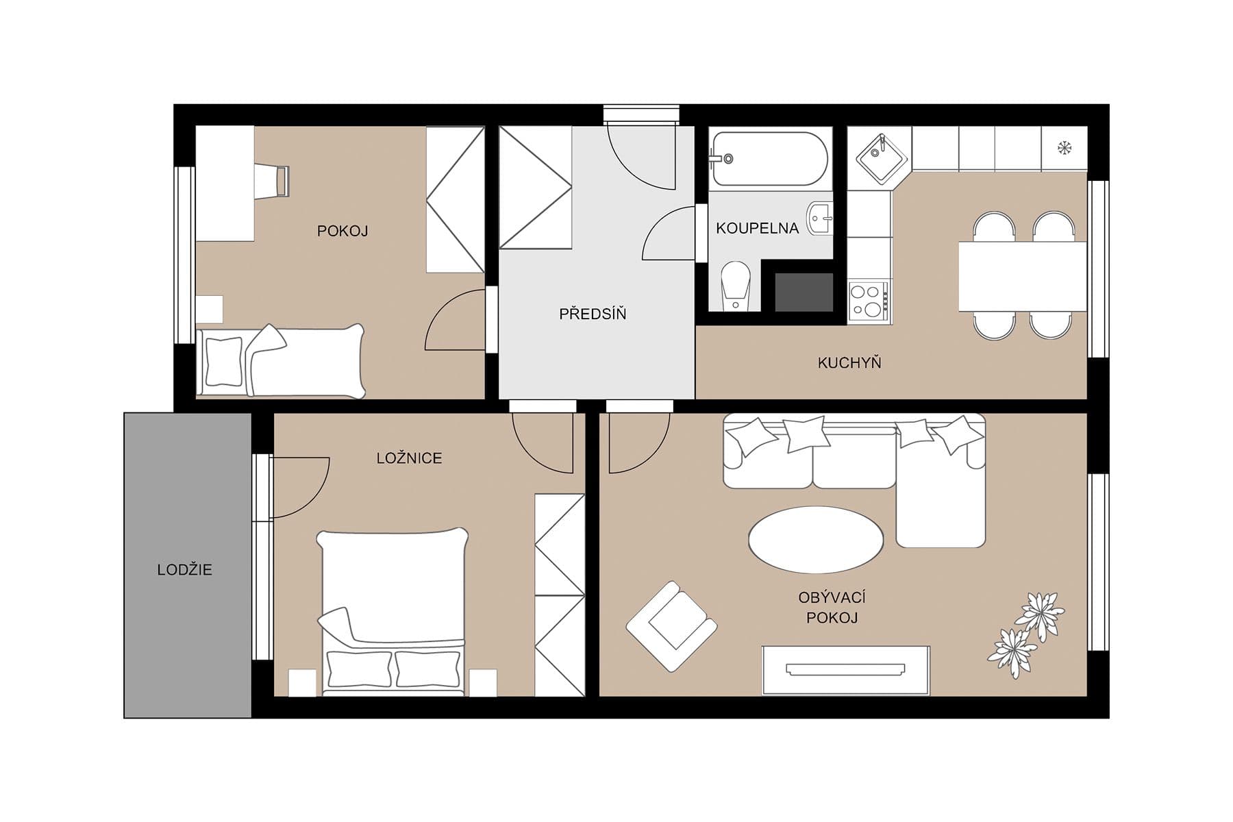 Predaj bytu 3-izbový 70 m², Tasovská, Praha, Praha Predaj bytu 3-izbový 70 m², Tasovská, Praha, Praha