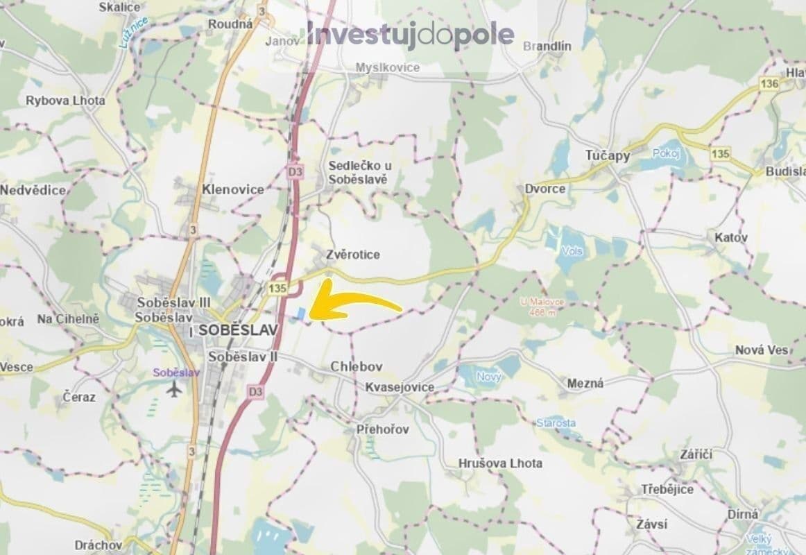 Predaj pozemku 46.522 m², Zvěrotice, Jihočeský kraj Predaj pozemku 46.522 m², Zvěrotice, Jihočeský kraj