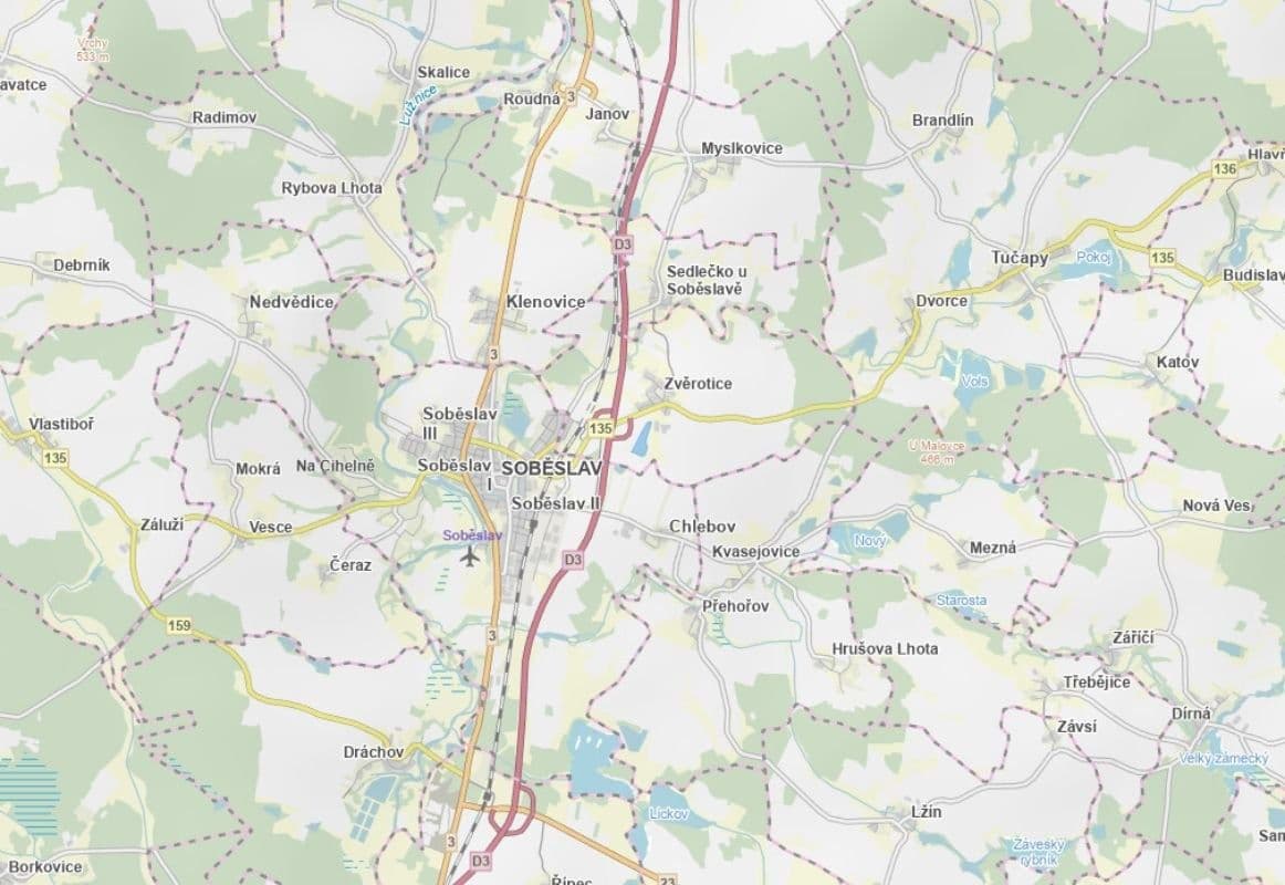 Predaj pozemku 46.522 m², Zvěrotice, Jihočeský kraj Predaj pozemku 46.522 m², Zvěrotice, Jihočeský kraj