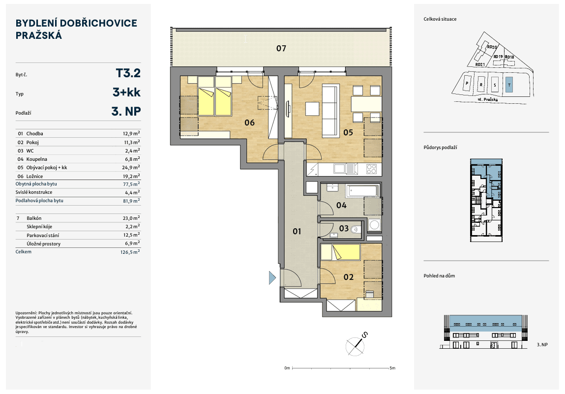 Predaj bytu 3-izbový 126 m², Souběžná, Dobřichovice, Středočeský kraj Predaj bytu 3-izbový 126 m², Souběžná, Dobřichovice, Středočeský kraj