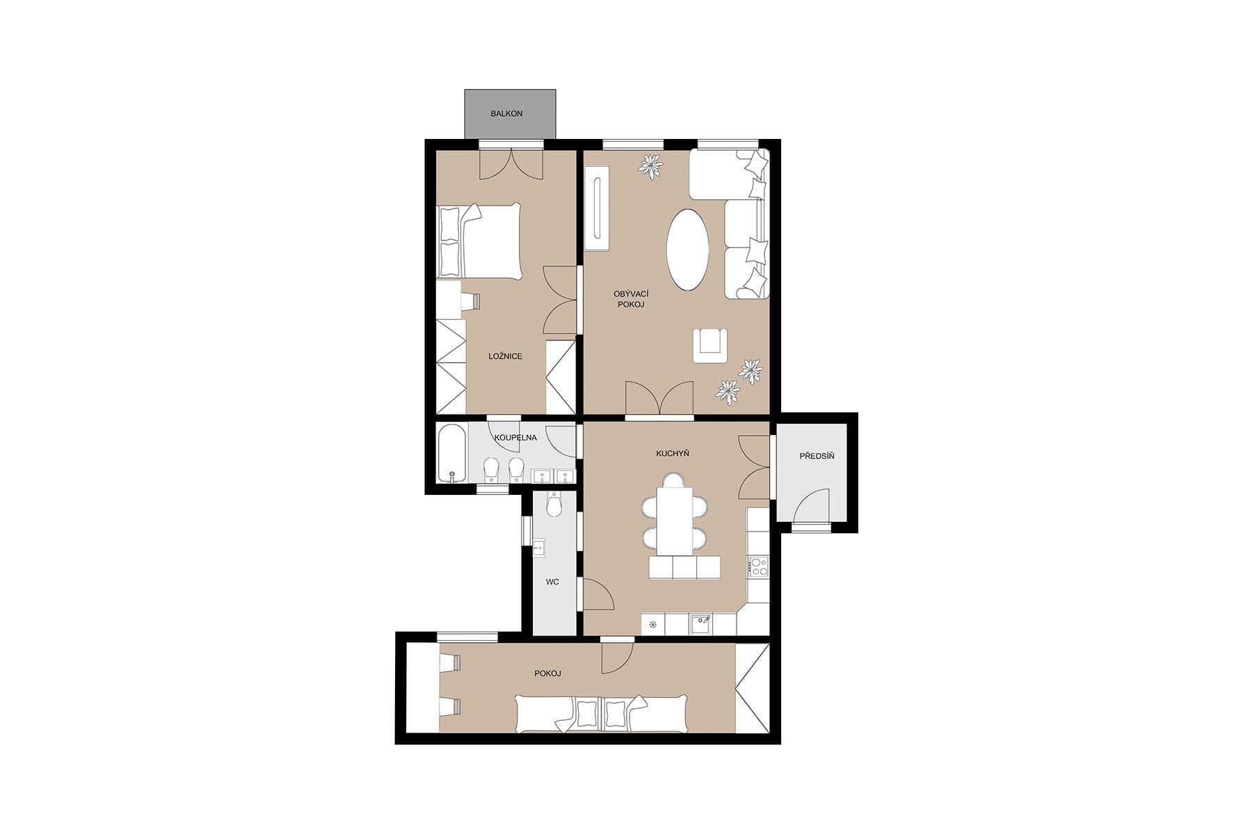 Predaj bytu 3-izbový 107 m², Soukenická, Praha, Praha Predaj bytu 3-izbový 107 m², Soukenická, Praha, Praha