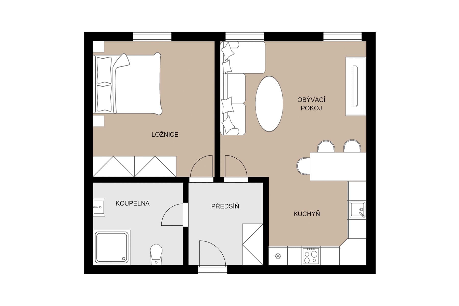Predaj bytu 2-izbový 55 m², Borová Lada, Jihočeský kraj Predaj bytu 2-izbový 55 m², Borová Lada, Jihočeský kraj