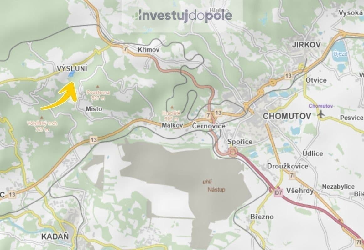 Predaj pozemku 5.145 m², Výsluní, Ústecký kraj Predaj pozemku 5.145 m², Výsluní, Ústecký kraj