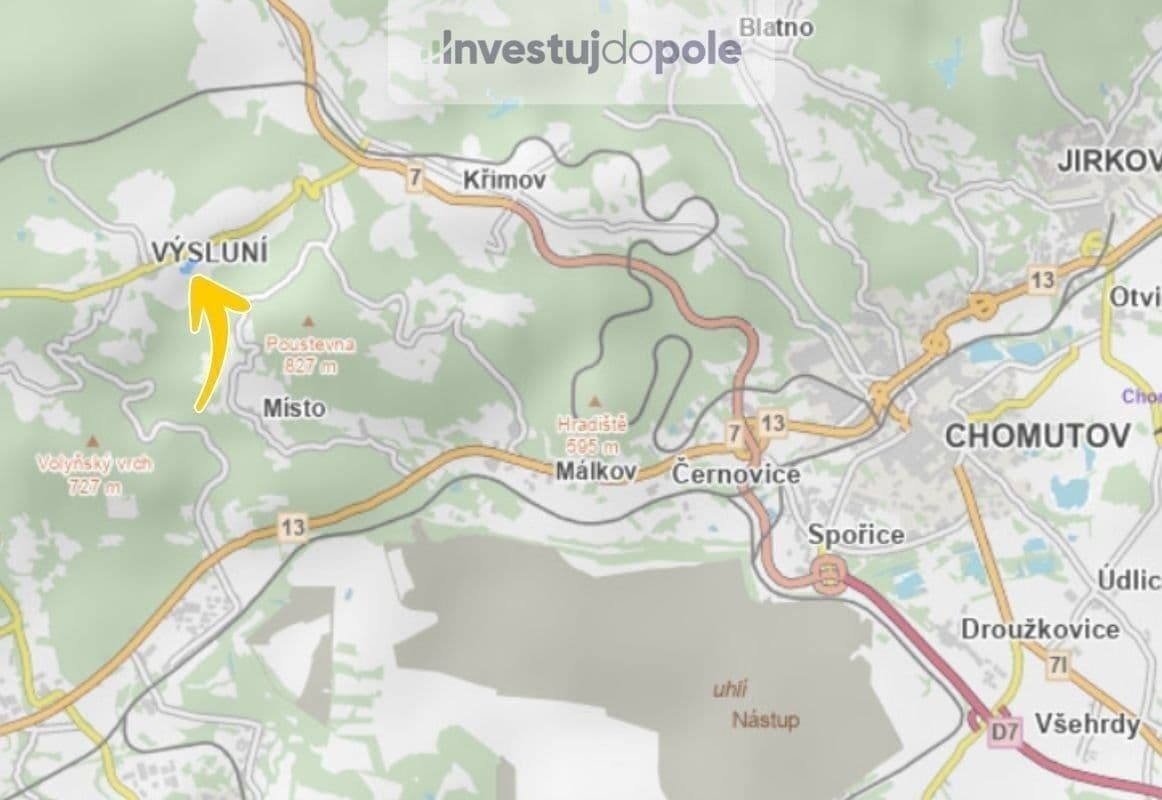 Predaj pozemku 7.765 m², Výsluní, Ústecký kraj Predaj pozemku 7.765 m², Výsluní, Ústecký kraj