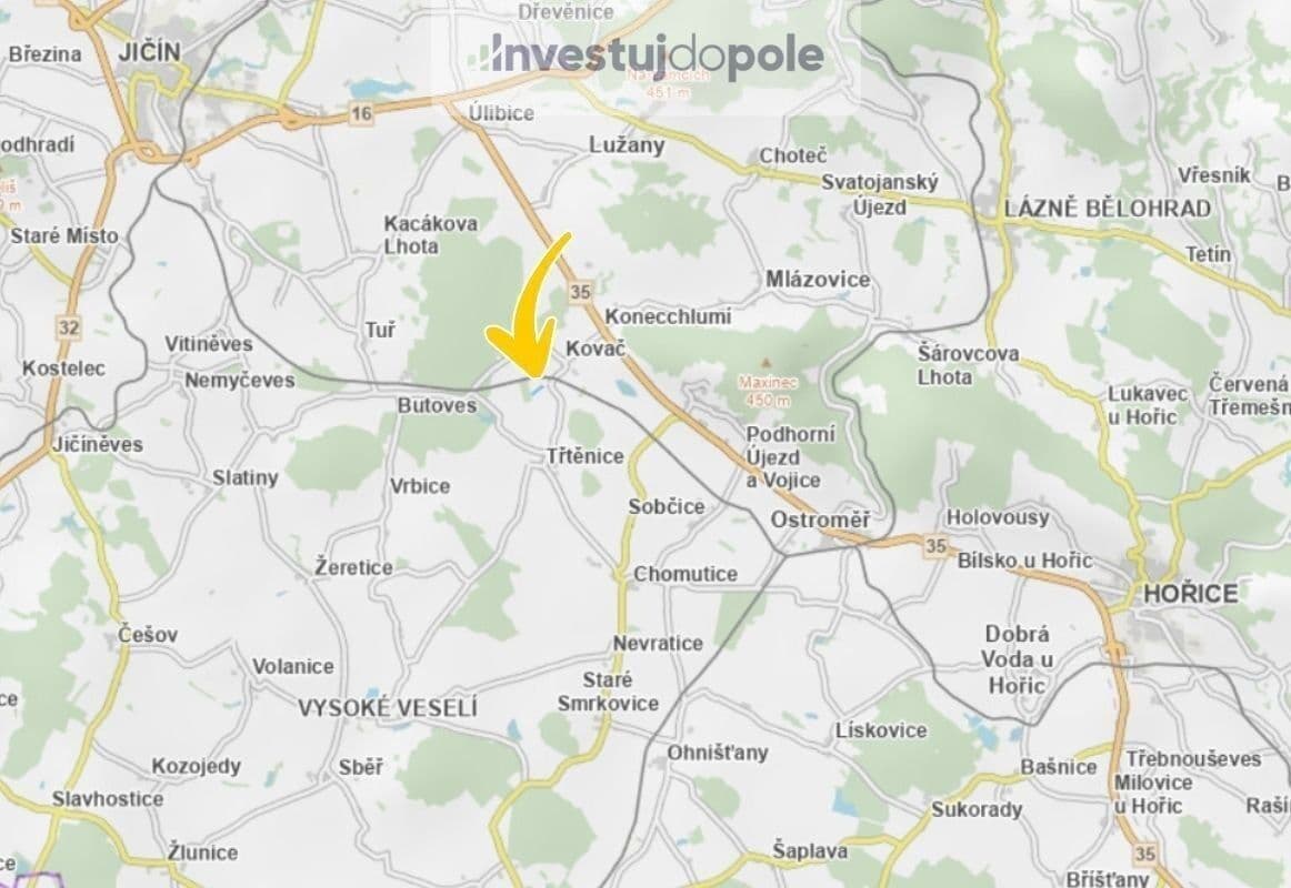 Predaj pozemku 11.223 m², Kovač, Královéhradecký kraj Predaj pozemku 11.223 m², Kovač, Královéhradecký kraj