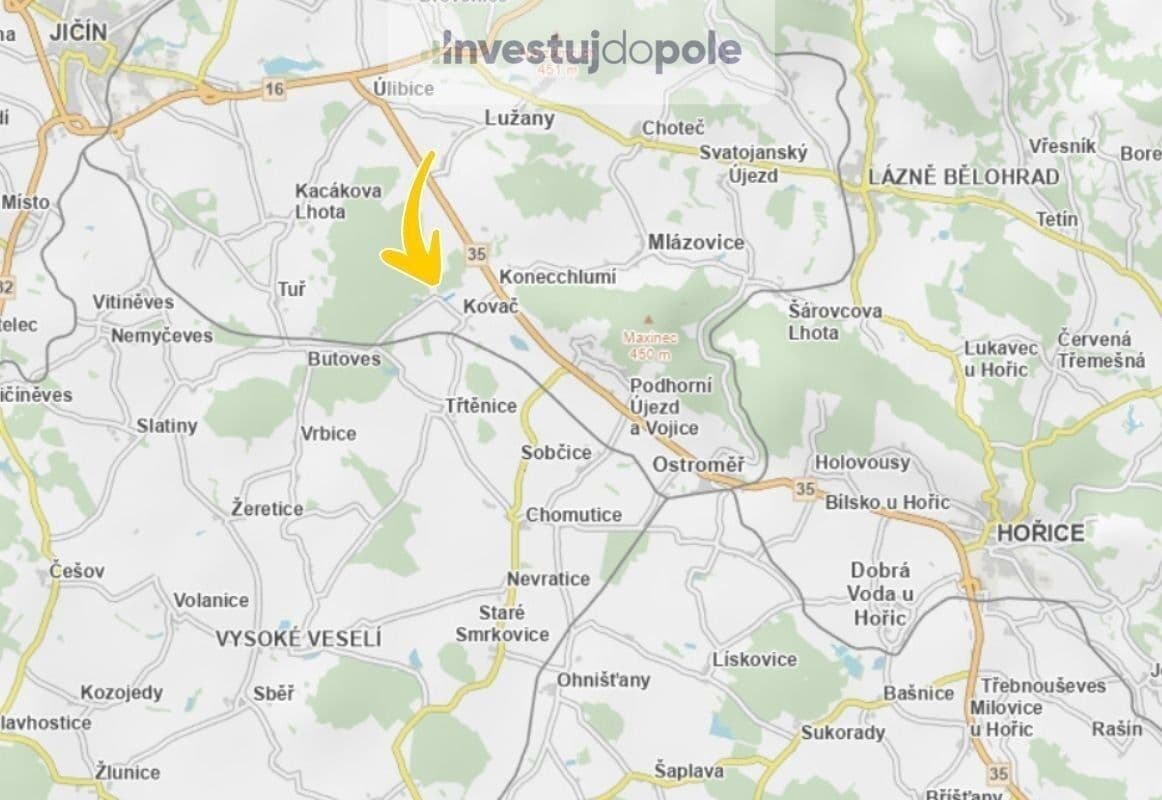Predaj pozemku 12.833 m², Kovač, Královéhradecký kraj Predaj pozemku 12.833 m², Kovač, Královéhradecký kraj