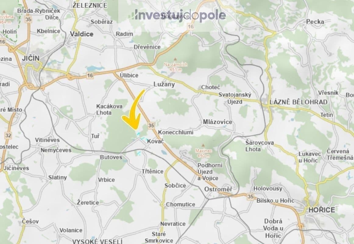 Predaj pozemku 9.057 m², Kovač, Královéhradecký kraj Predaj pozemku 9.057 m², Kovač, Královéhradecký kraj