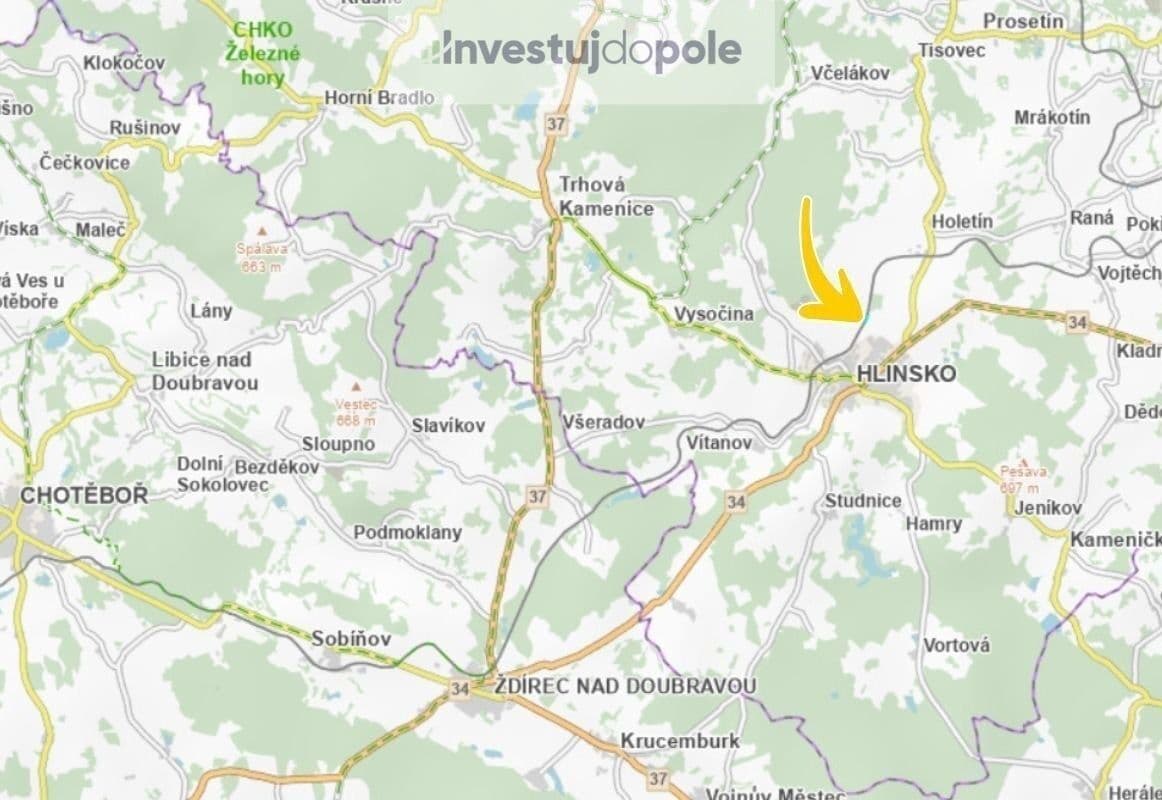 Predaj pozemku 6.153 m², Hlinsko, Pardubický kraj Predaj pozemku 6.153 m², Hlinsko, Pardubický kraj