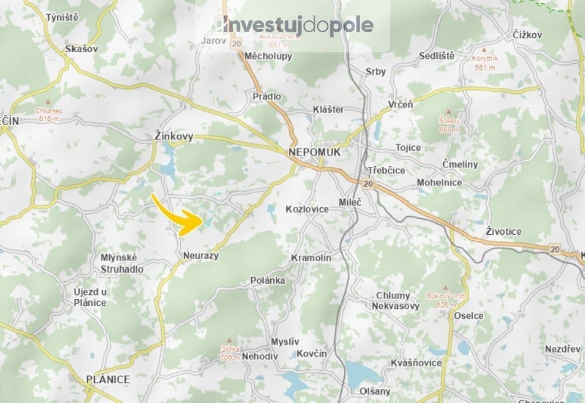 Predaj pozemku 3.979 m², Neurazy, Plzeňský kraj Predaj pozemku 3.979 m², Neurazy, Plzeňský kraj