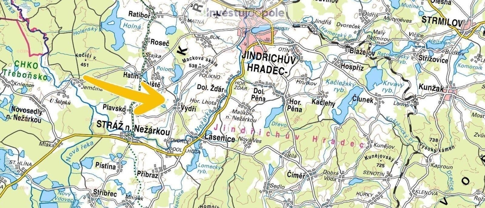 Predaj pozemku 9.498 m², Vydří, Jihočeský kraj Predaj pozemku 9.498 m², Vydří, Jihočeský kraj