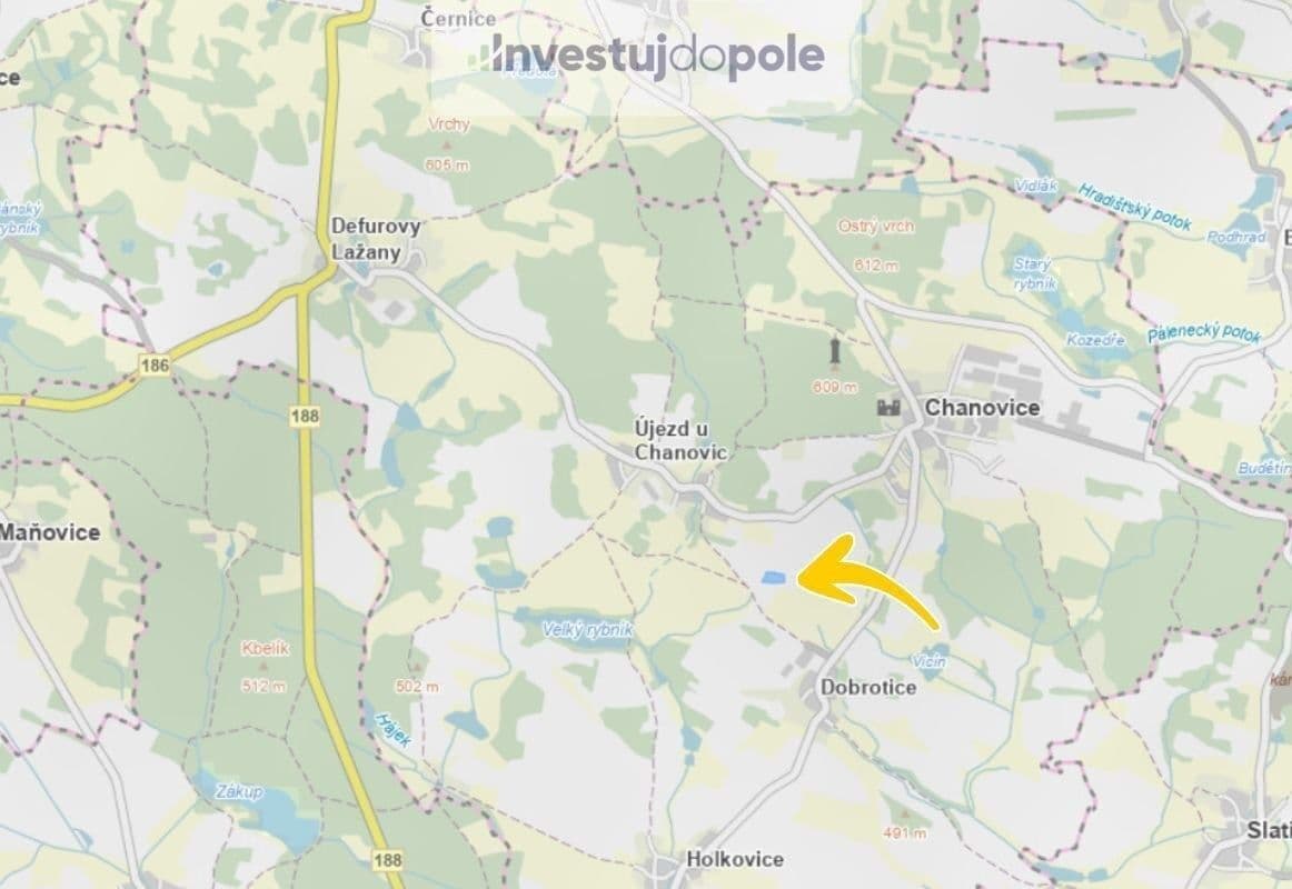 Predaj pozemku 5.320 m², Chanovice, Plzeňský kraj Predaj pozemku 5.320 m², Chanovice, Plzeňský kraj