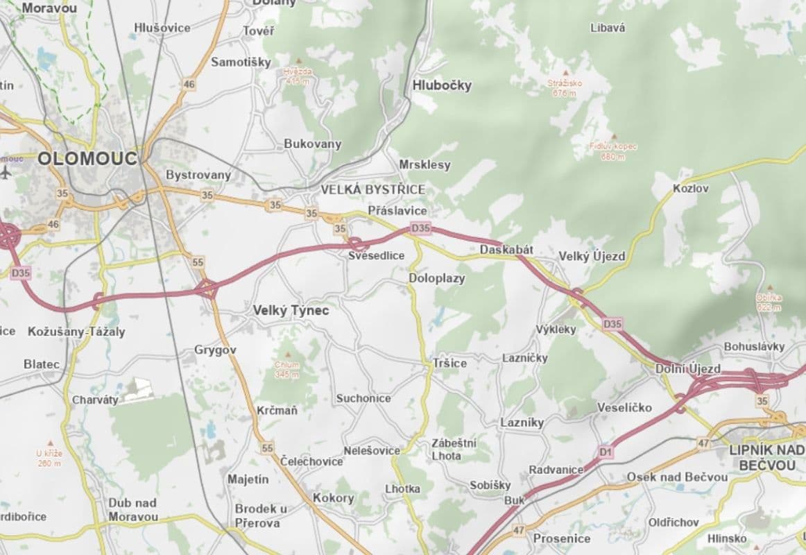 Predaj pozemku 4.410 m², Velký Újezd, Olomoucký kraj Predaj pozemku 4.410 m², Velký Újezd, Olomoucký kraj