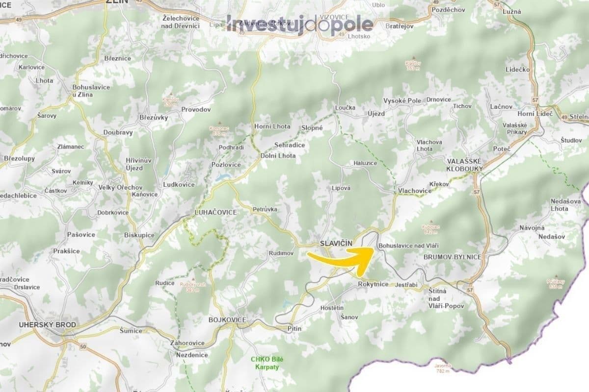 Predaj pozemku 2.276 m², Bohuslavice nad Vláří, Zlínský kraj Predaj pozemku 2.276 m², Bohuslavice nad Vláří, Zlínský kraj