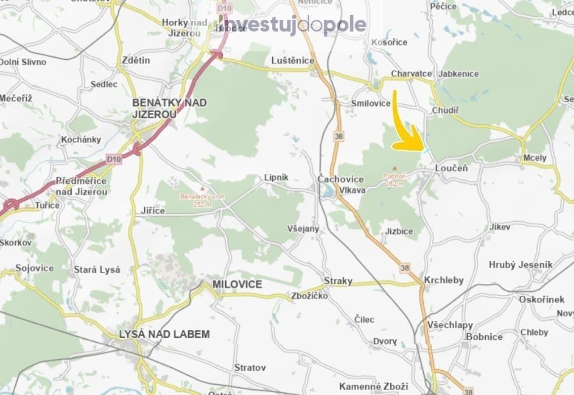 Predaj pozemku 1.594 m², Loučeň, Středočeský kraj Predaj pozemku 1.594 m², Loučeň, Středočeský kraj