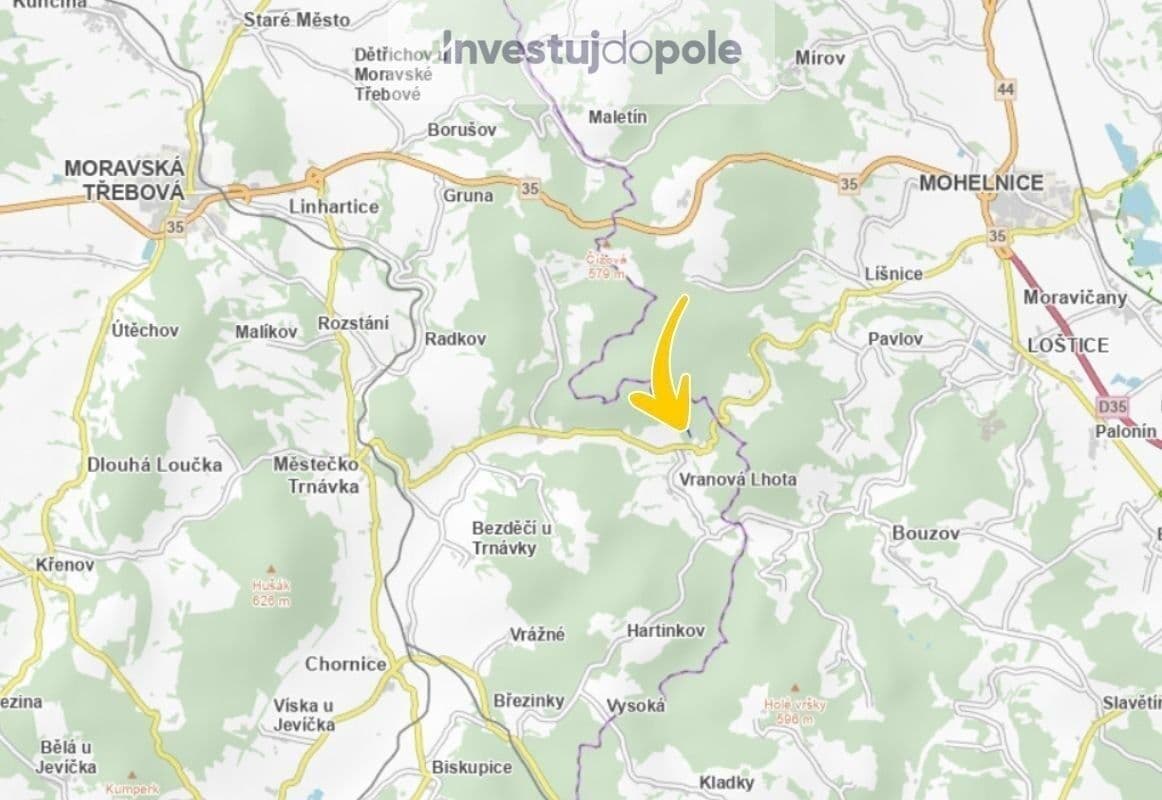 Predaj pozemku 2.704 m², Vranová Lhota, Pardubický kraj Predaj pozemku 2.704 m², Vranová Lhota, Pardubický kraj