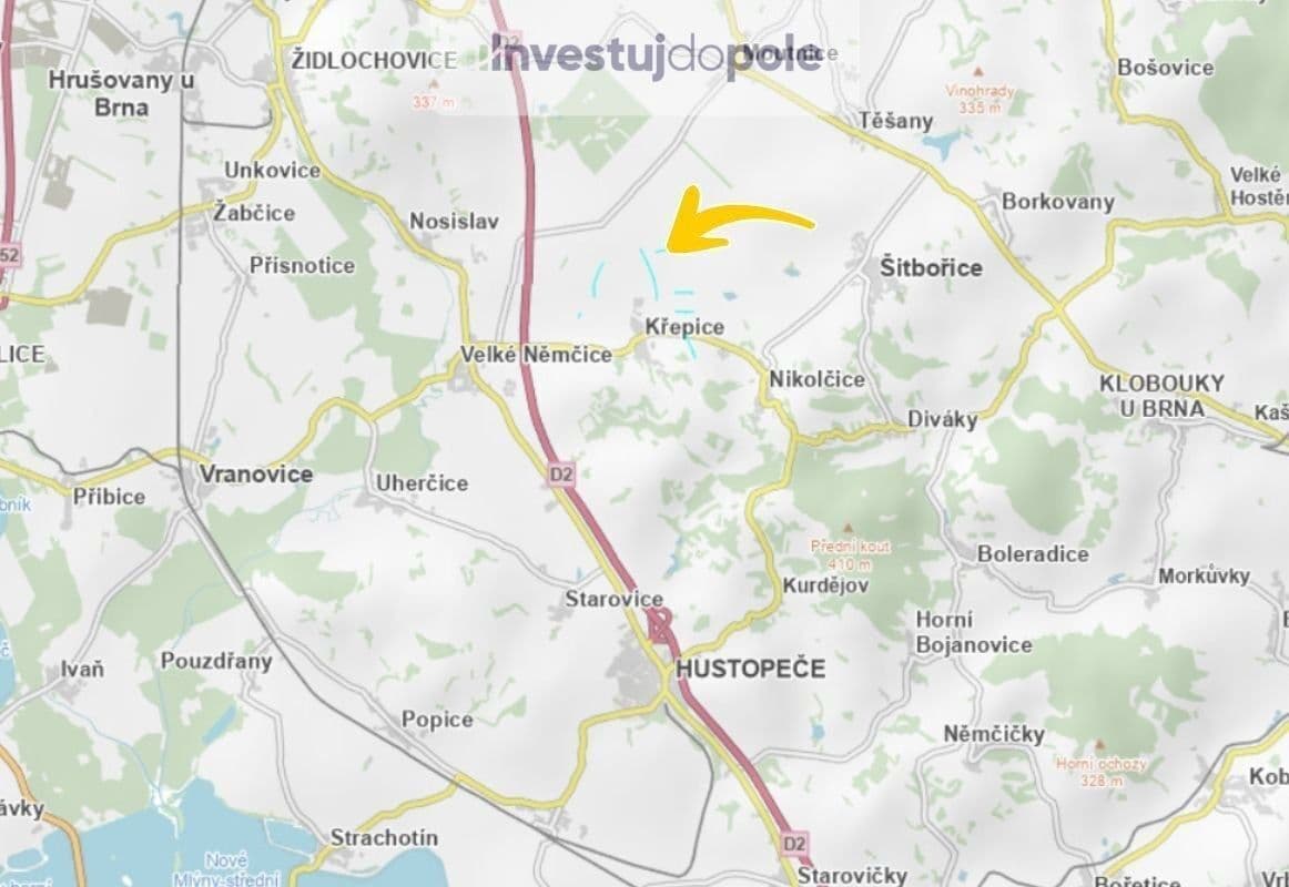 Predaj pozemku 27.553 m², Křepice, Jihomoravský kraj Predaj pozemku 27.553 m², Křepice, Jihomoravský kraj