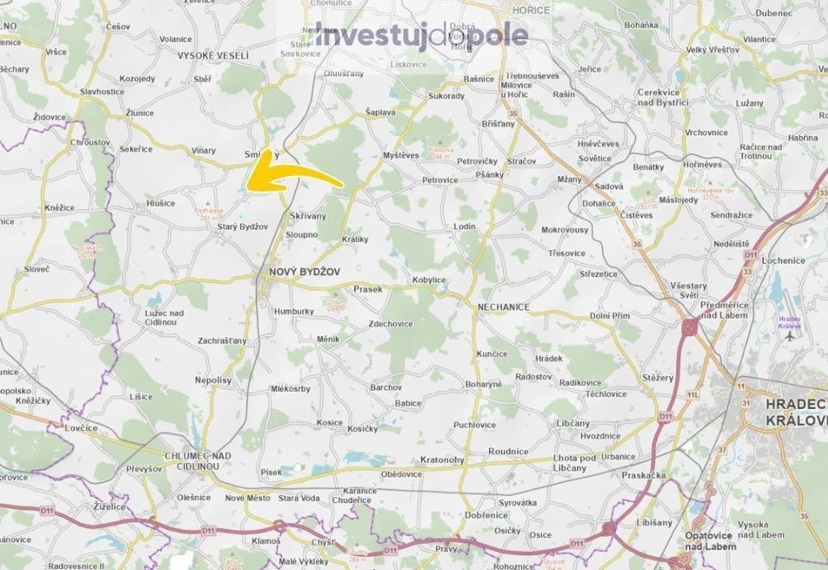 Predaj pozemku 5.770 m², Smidary, Královéhradecký kraj Predaj pozemku 5.770 m², Smidary, Královéhradecký kraj