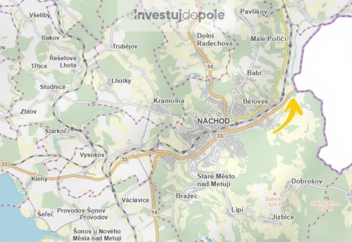 Predaj pozemku 5.768 m², Náchod, Královéhradecký kraj Predaj pozemku 5.768 m², Náchod, Královéhradecký kraj