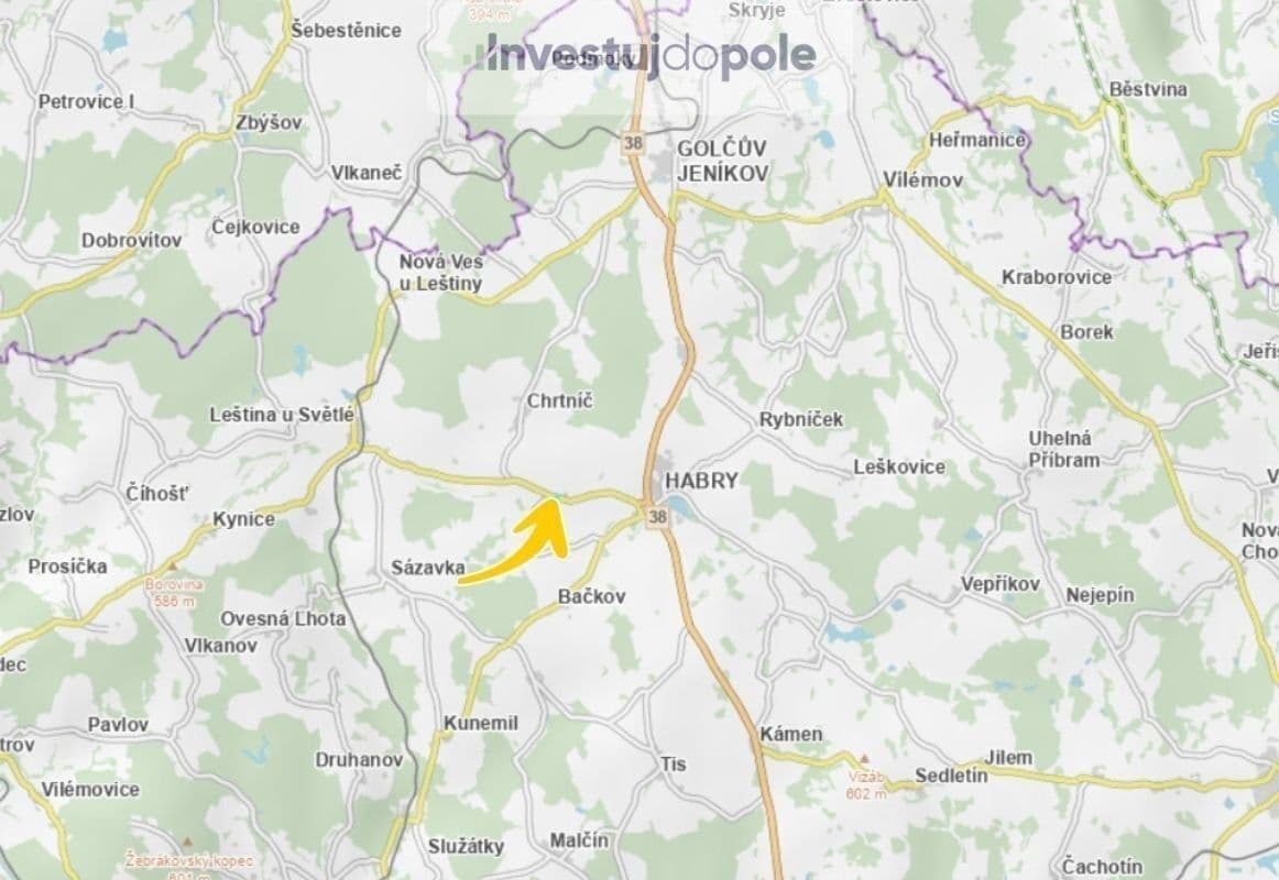 Predaj pozemku 1.706 m², Habry, Kraj Vysočina Predaj pozemku 1.706 m², Habry, Kraj Vysočina