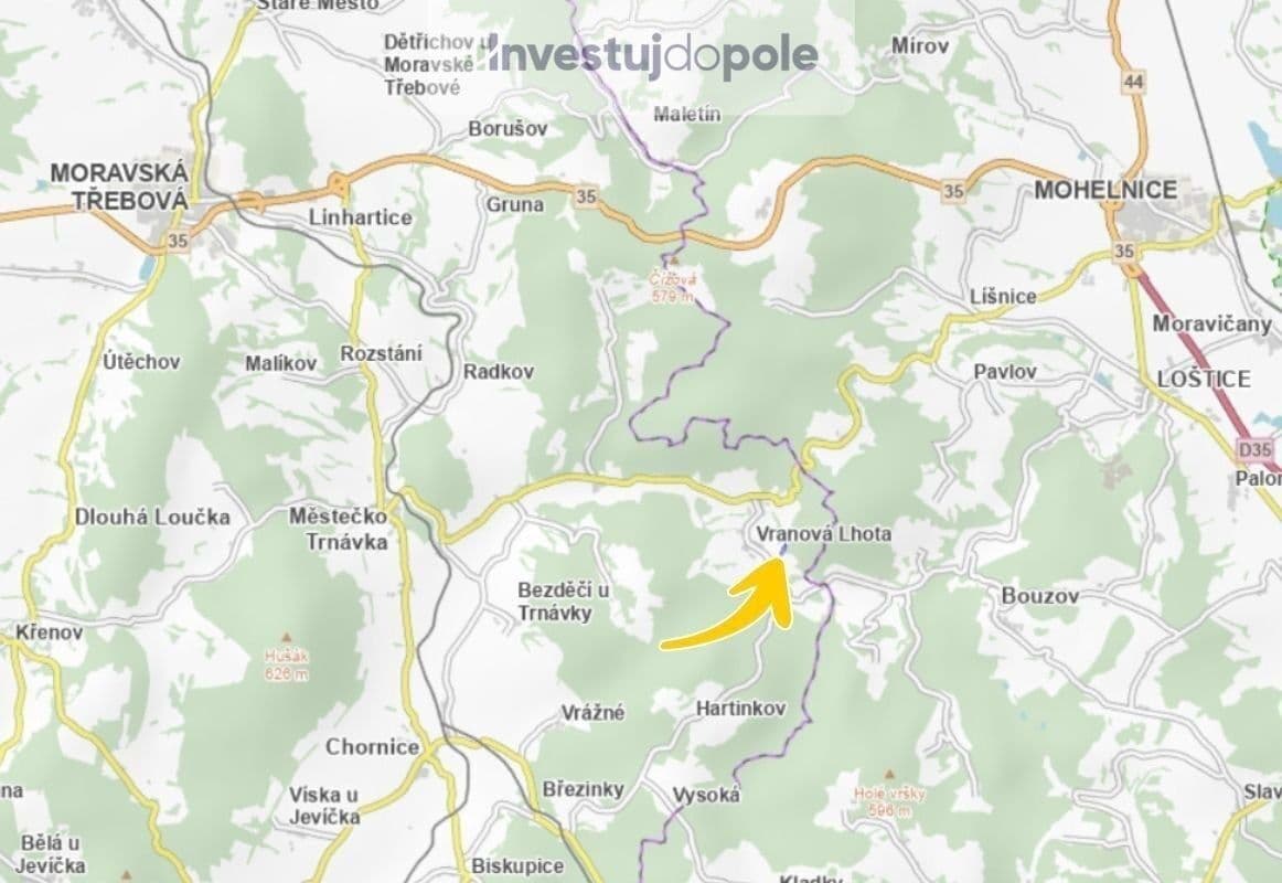 Predaj pozemku 16.744 m², Vranová Lhota, Pardubický kraj Predaj pozemku 16.744 m², Vranová Lhota, Pardubický kraj
