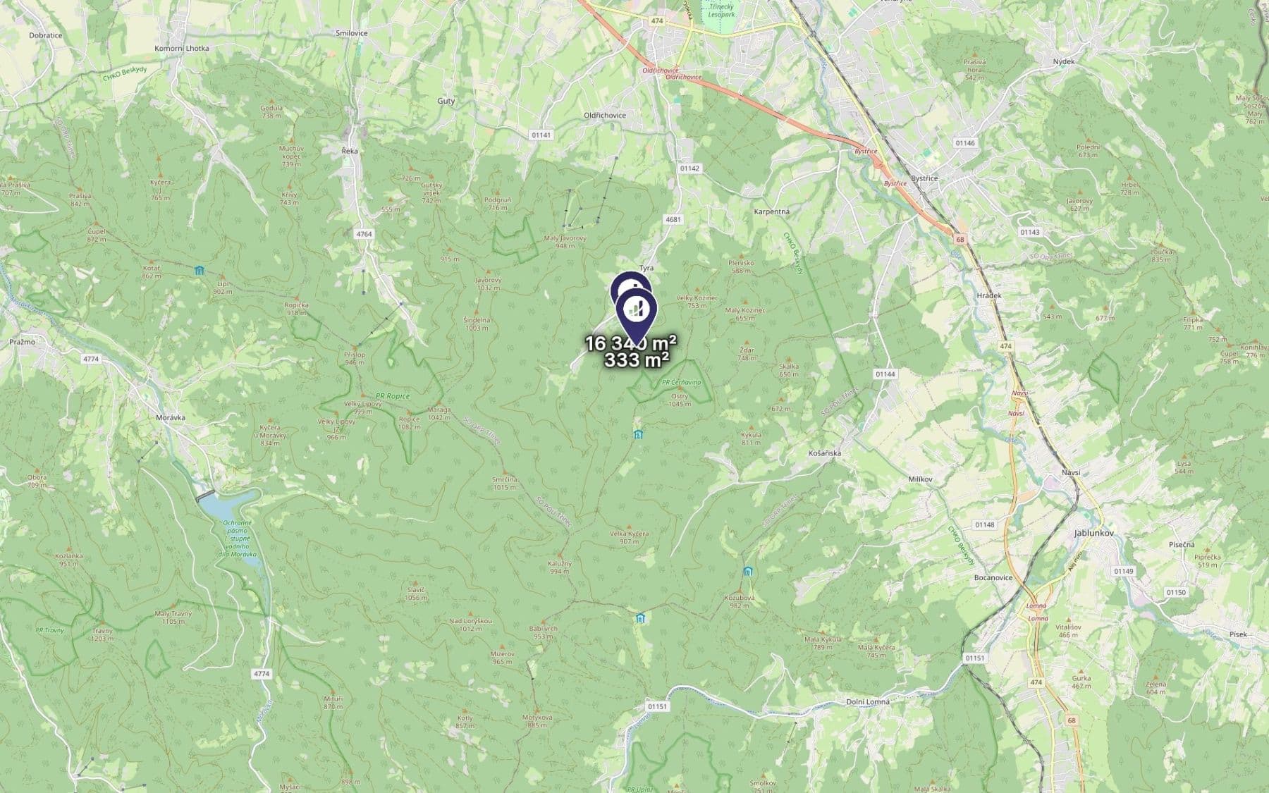 Predaj pozemku 16.673 m², Třinec, Moravskoslezský kraj Predaj pozemku 16.673 m², Třinec, Moravskoslezský kraj
