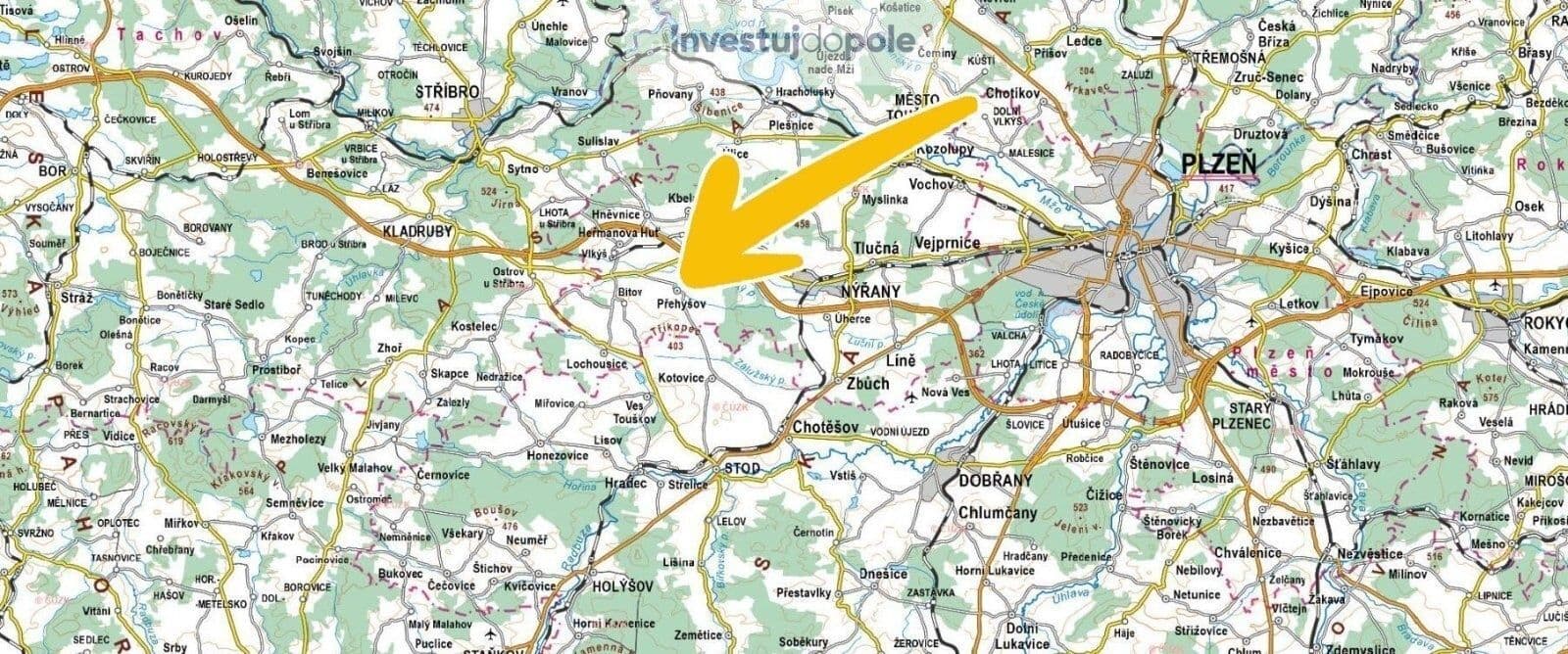 Predaj pozemku 2.255 m², Přehýšov, Plzeňský kraj Predaj pozemku 2.255 m², Přehýšov, Plzeňský kraj