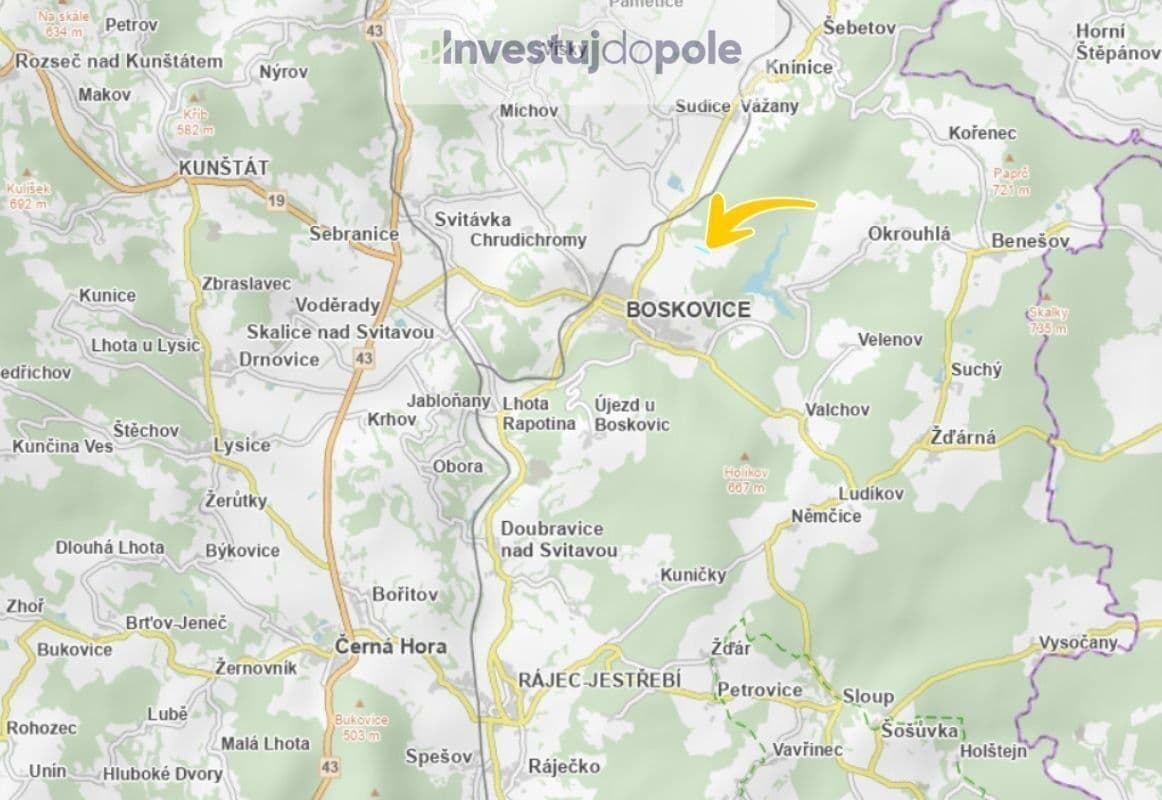 Predaj pozemku 1.395 m², Šemberova, Boskovice, Jihomoravský kraj Predaj pozemku 1.395 m², Šemberova, Boskovice, Jihomoravský kraj