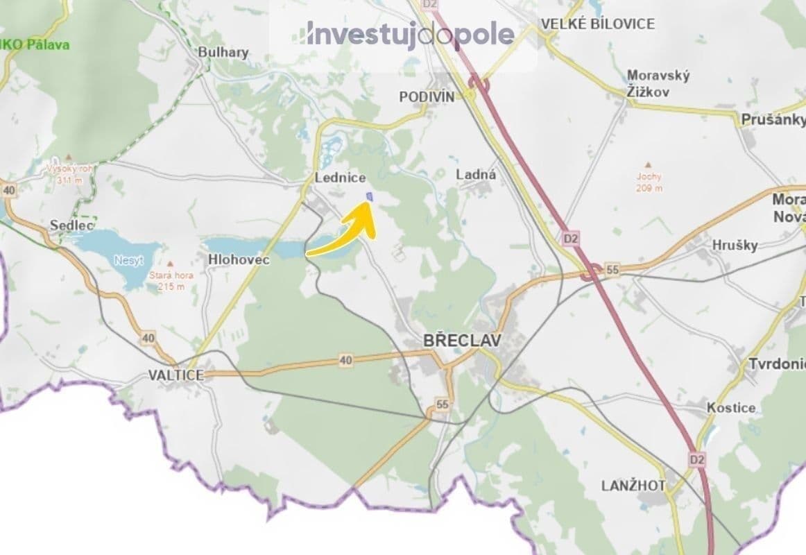 Predaj pozemku 2.055 m², Lednice, Jihomoravský kraj Predaj pozemku 2.055 m², Lednice, Jihomoravský kraj
