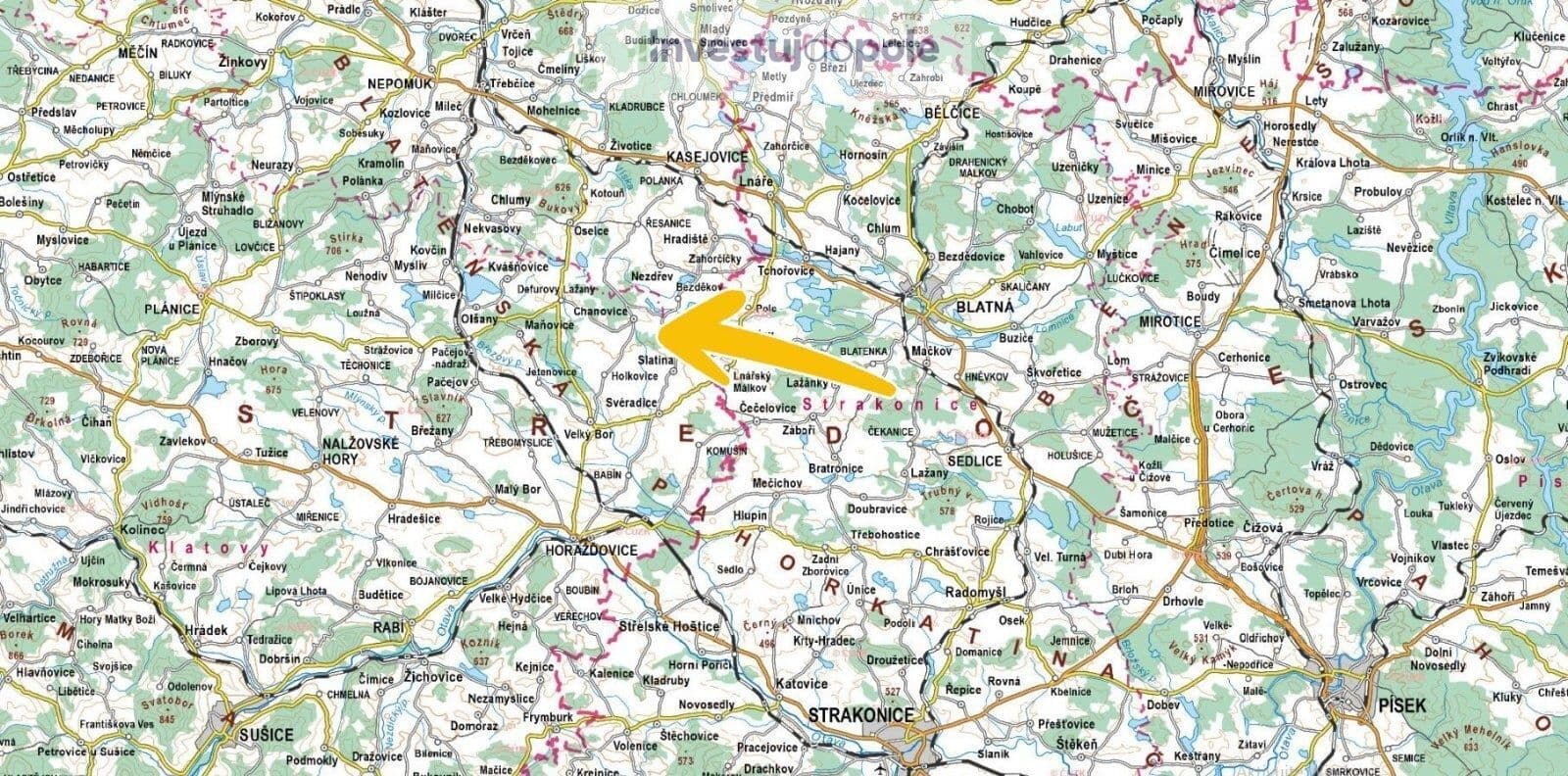 Predaj pozemku 3.138 m², Chanovice, Plzeňský kraj Predaj pozemku 3.138 m², Chanovice, Plzeňský kraj