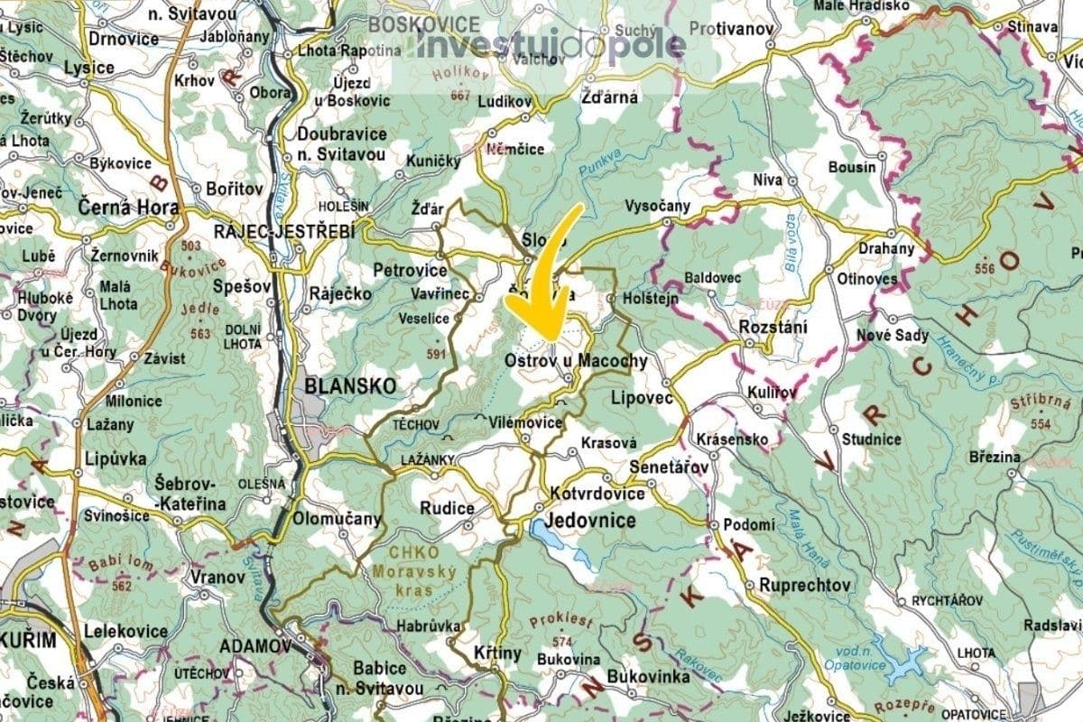 Predaj pozemku 3.708 m², Ostrov u Macochy, Jihomoravský kraj Predaj pozemku 3.708 m², Ostrov u Macochy, Jihomoravský kraj
