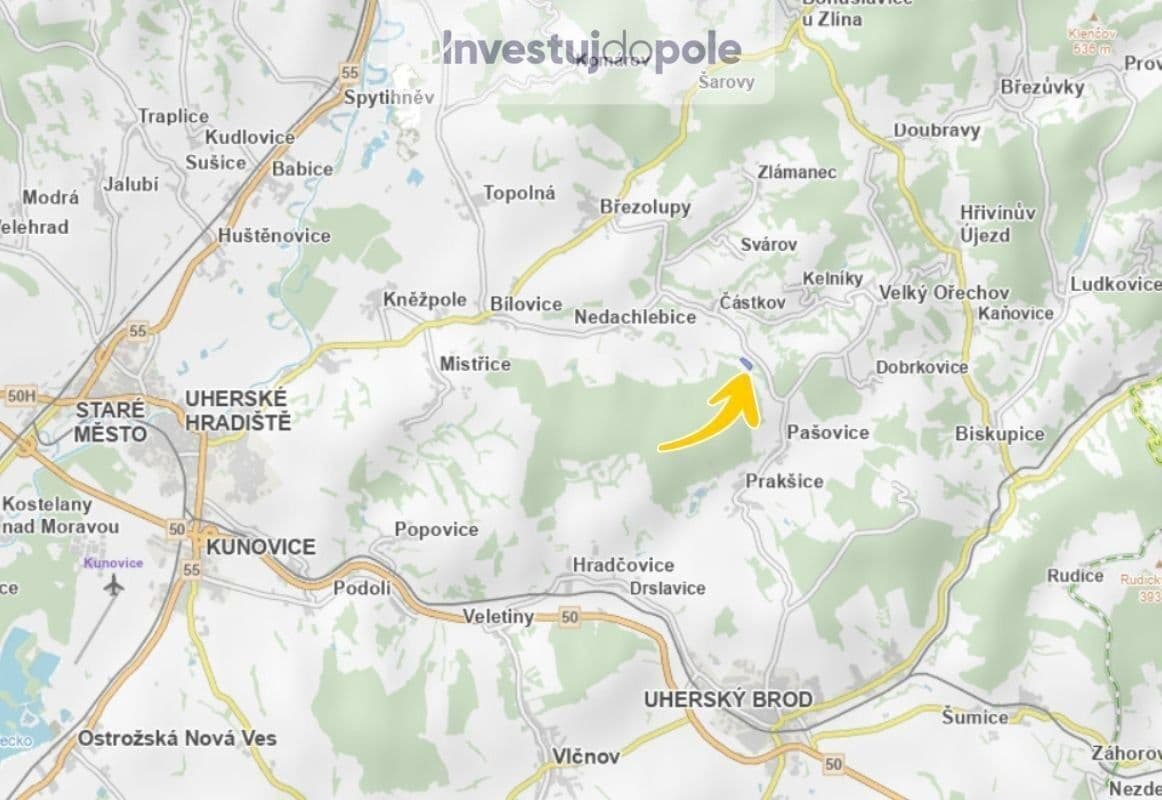 Predaj pozemku 1.668 m², Částkov, Zlínský kraj Predaj pozemku 1.668 m², Částkov, Zlínský kraj