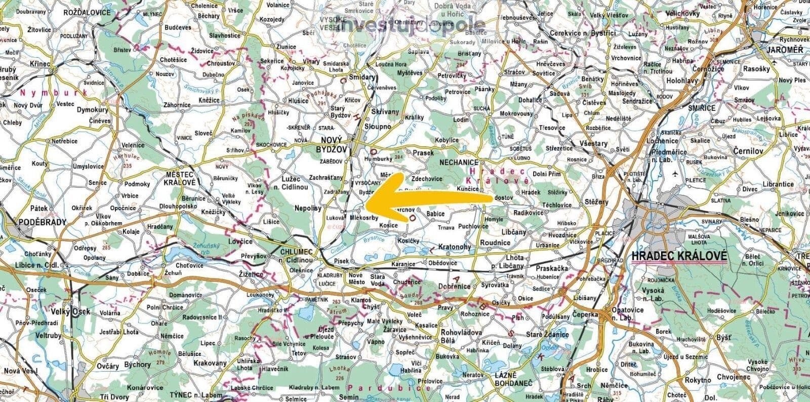 Predaj pozemku 1.205 m², Mlékosrby, Královéhradecký kraj Predaj pozemku 1.205 m², Mlékosrby, Královéhradecký kraj