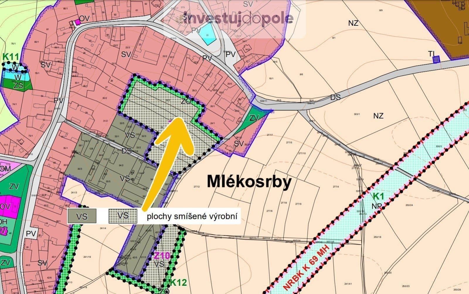 Predaj pozemku 1.205 m², Mlékosrby, Královéhradecký kraj Predaj pozemku 1.205 m², Mlékosrby, Královéhradecký kraj