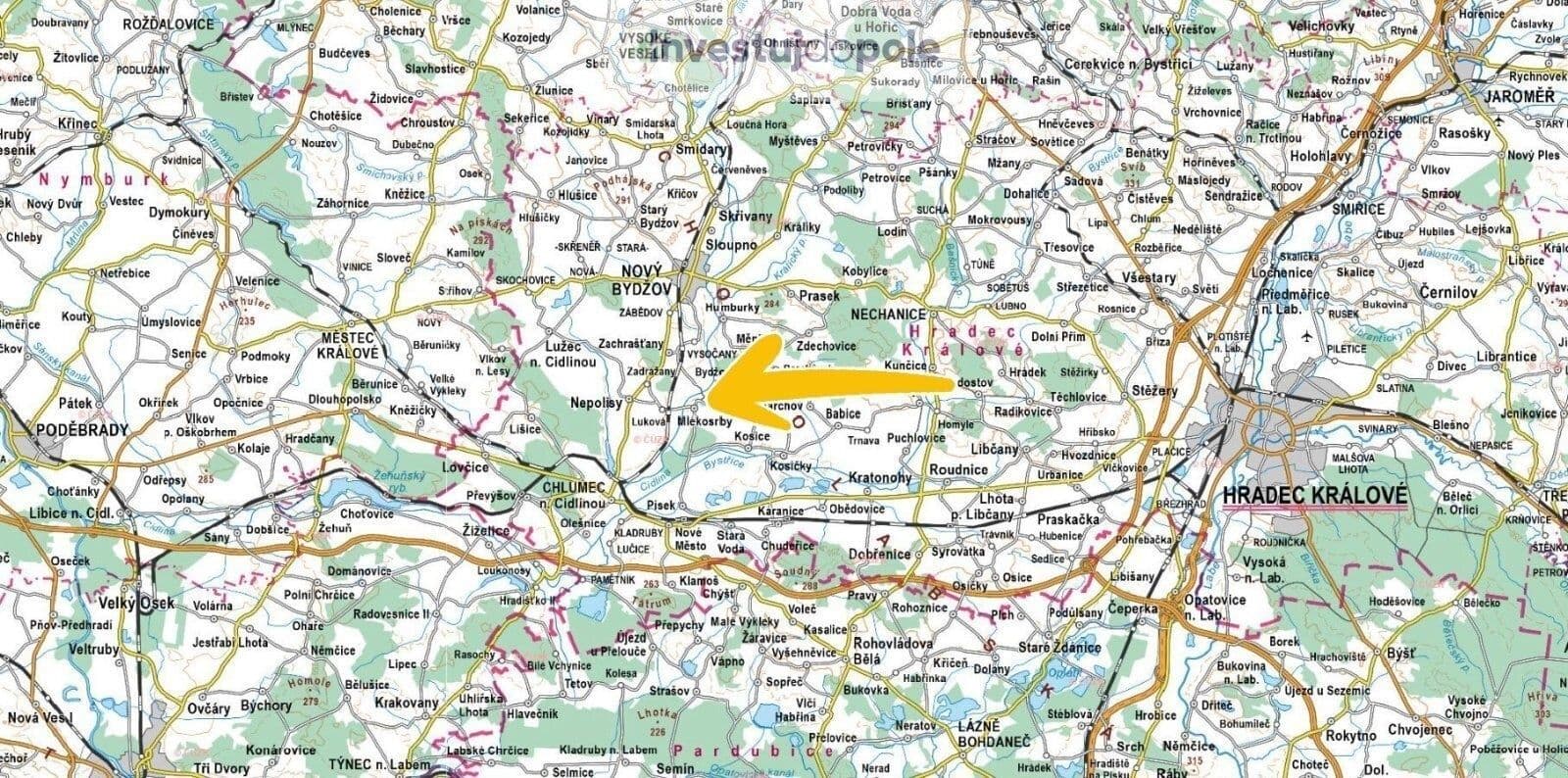 Predaj pozemku 1.205 m², Mlékosrby, Královéhradecký kraj Predaj pozemku 1.205 m², Mlékosrby, Královéhradecký kraj