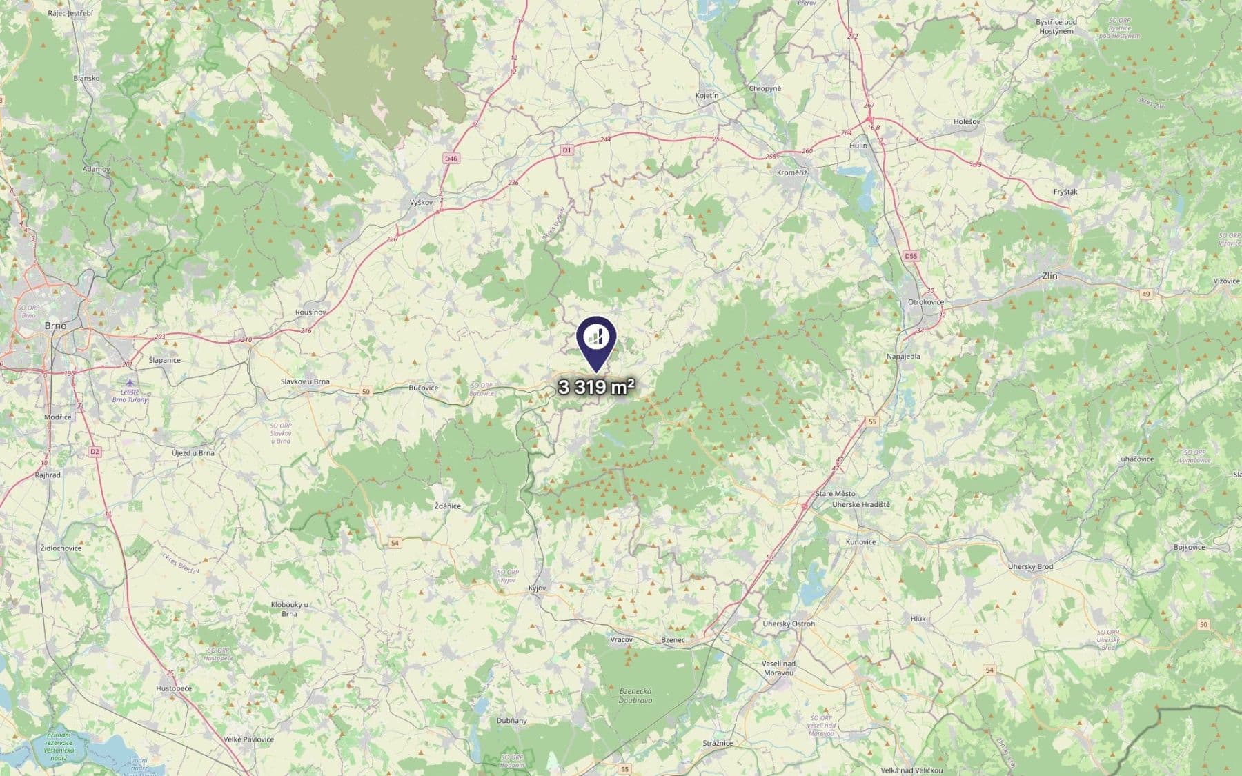 Predaj pozemku 3.319 m², Kožušice, Jihomoravský kraj Predaj pozemku 3.319 m², Kožušice, Jihomoravský kraj